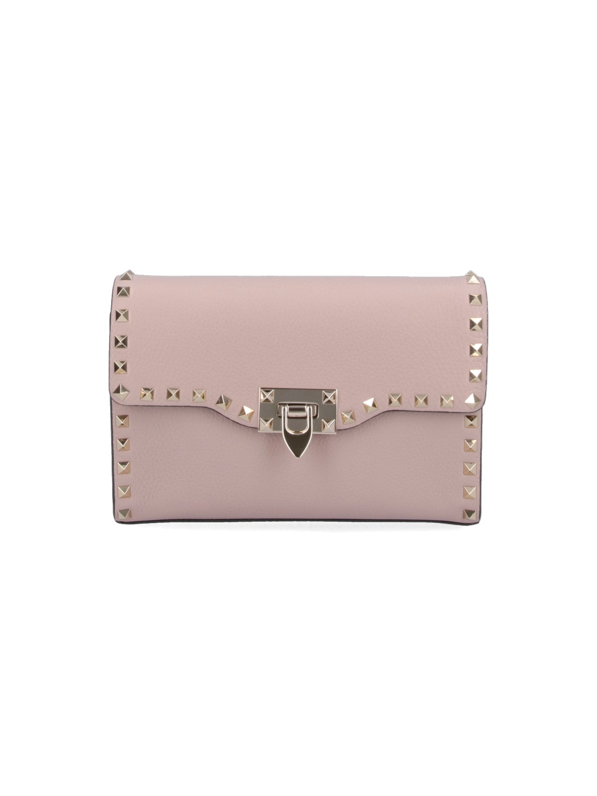 VALENTINO ROCKSTUD BAG in Sugared Pink Leather Chain Shoulder 