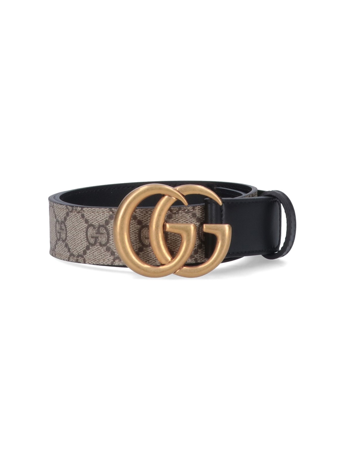 Gucci 'double G' Buckle Belt In Brown