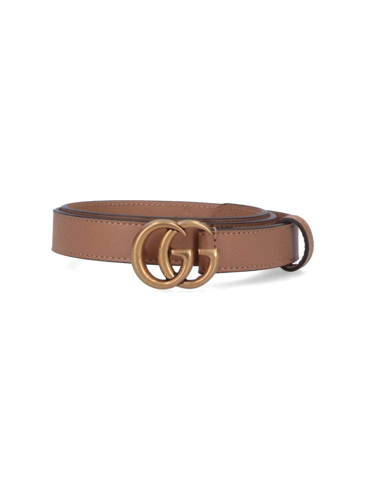 Gucci Gg Thin Belt In Brown