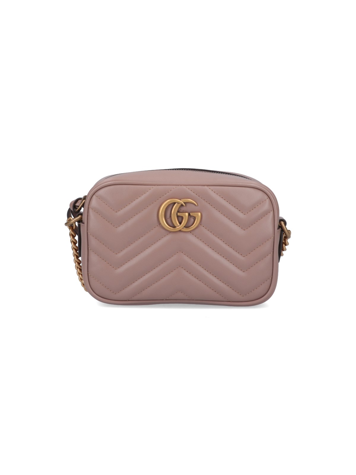 Shop Gucci Mini Shoulder Bag 'gg Marmont' In Pink