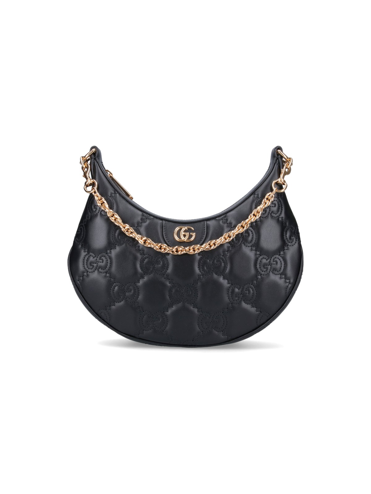 Gucci Guccissima GG Black Leather Hobo / Shoulder Bag 