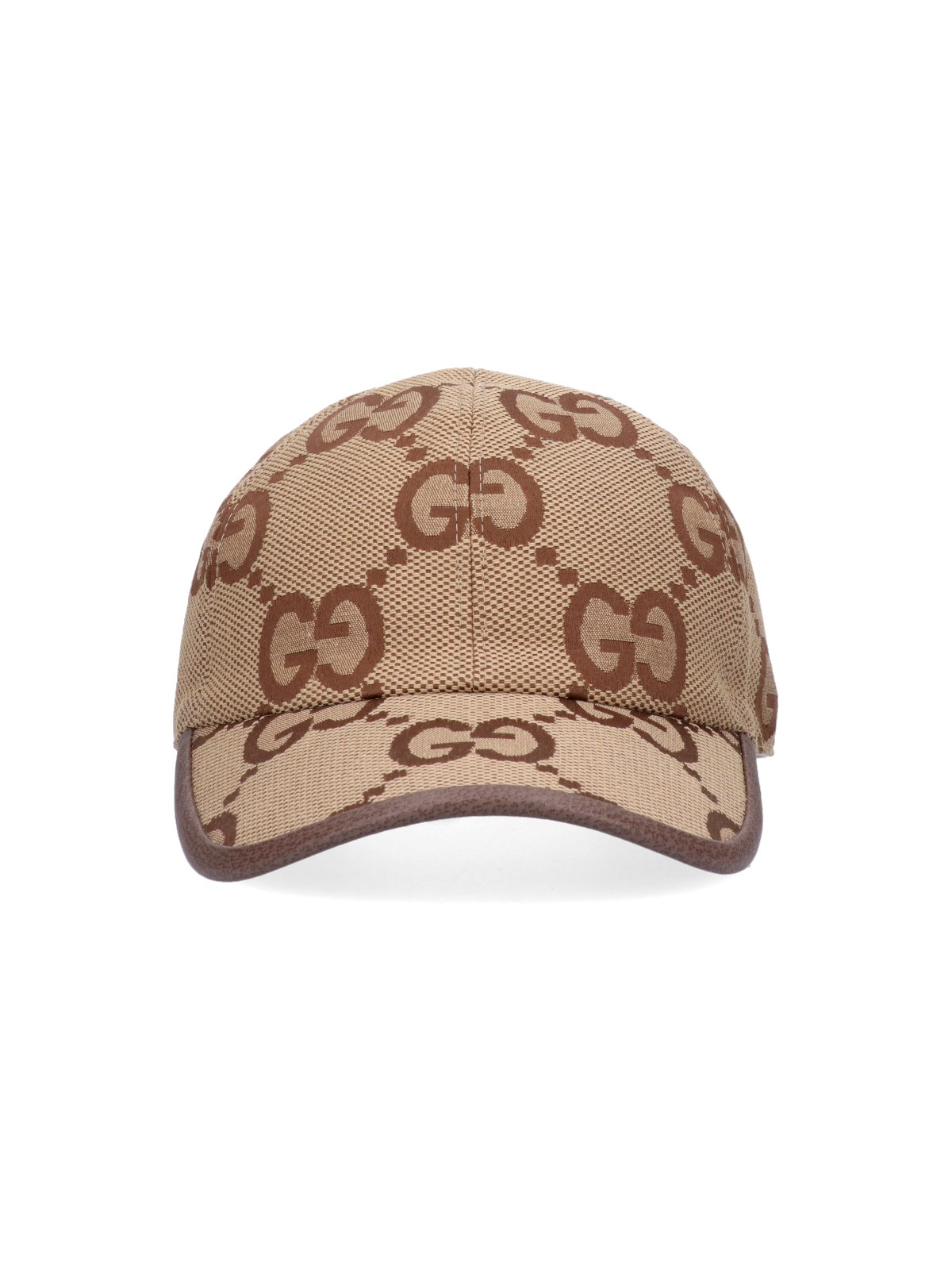 Gucci Gg-monogram Cotton-blend Baseball Cap In Brown