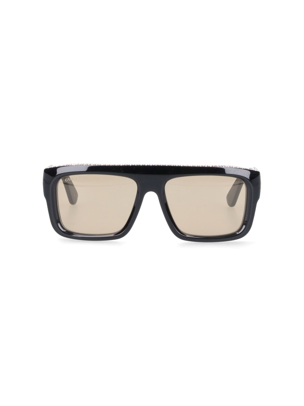 Gucci Rectangular Sunglasses In Black  