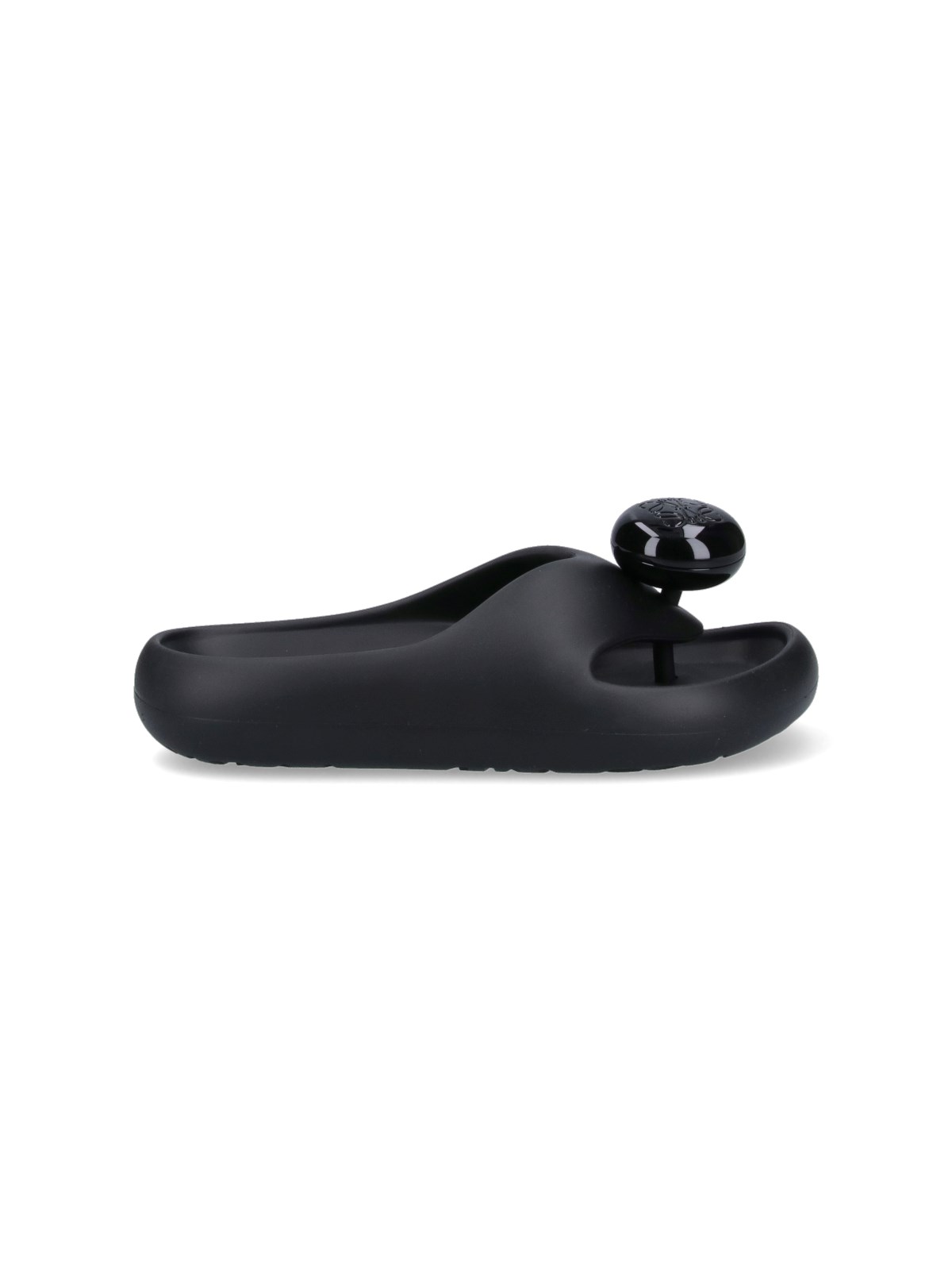 Shop Loewe 'toe Post' Thong Sandals In Black  