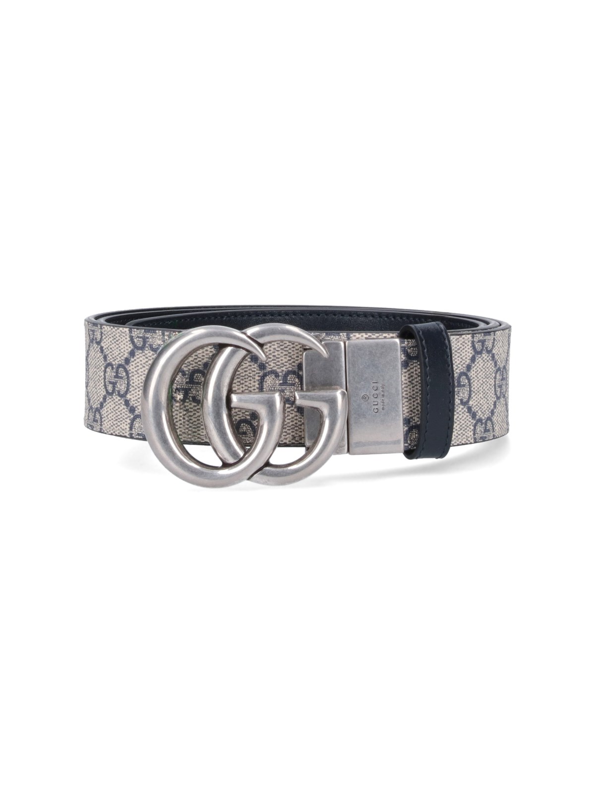 Gucci Reversible Belt "gg Marmont" In Beige