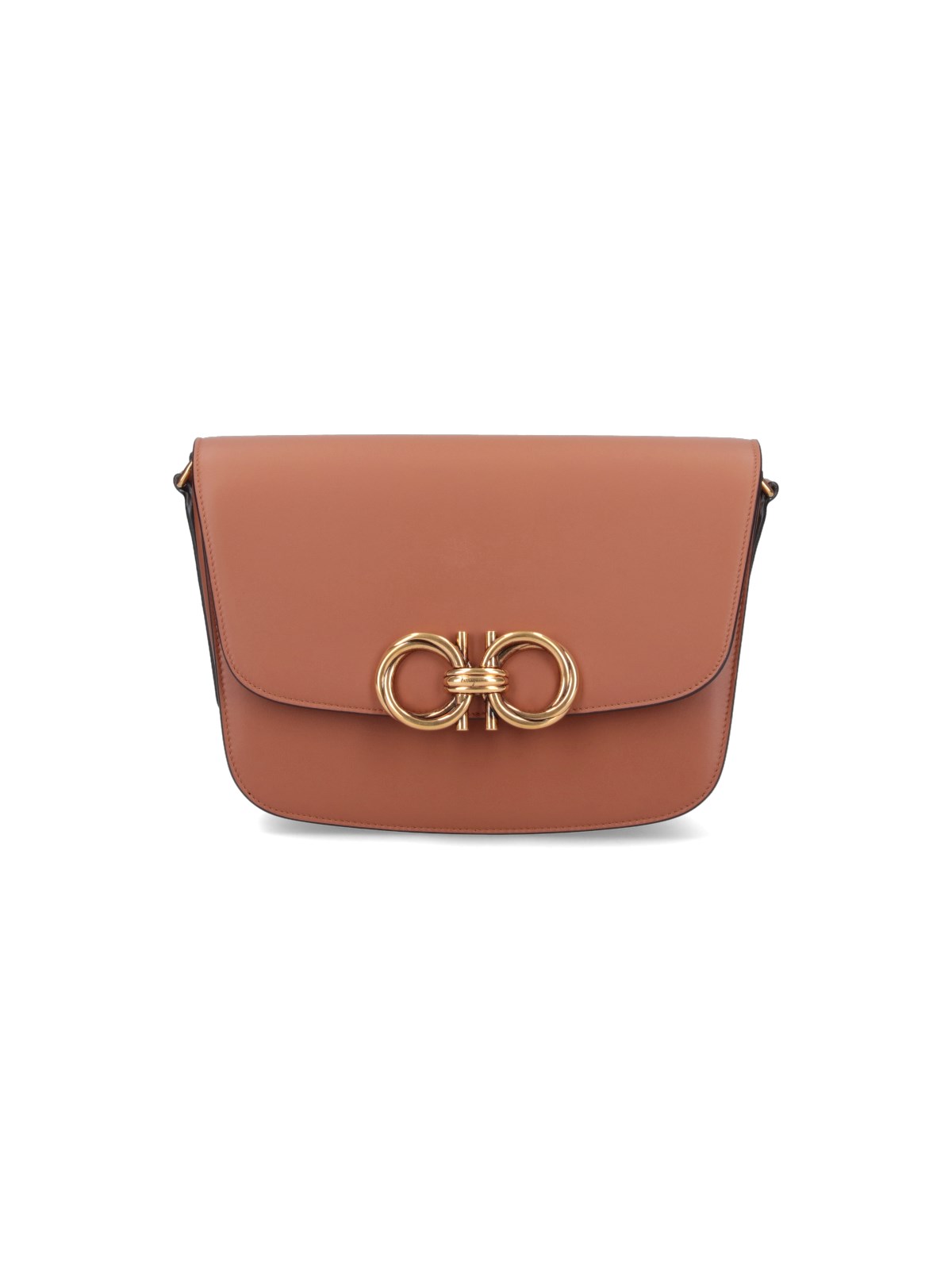 Ferragamo Trapezium Medium Crossbody Bag in Brown