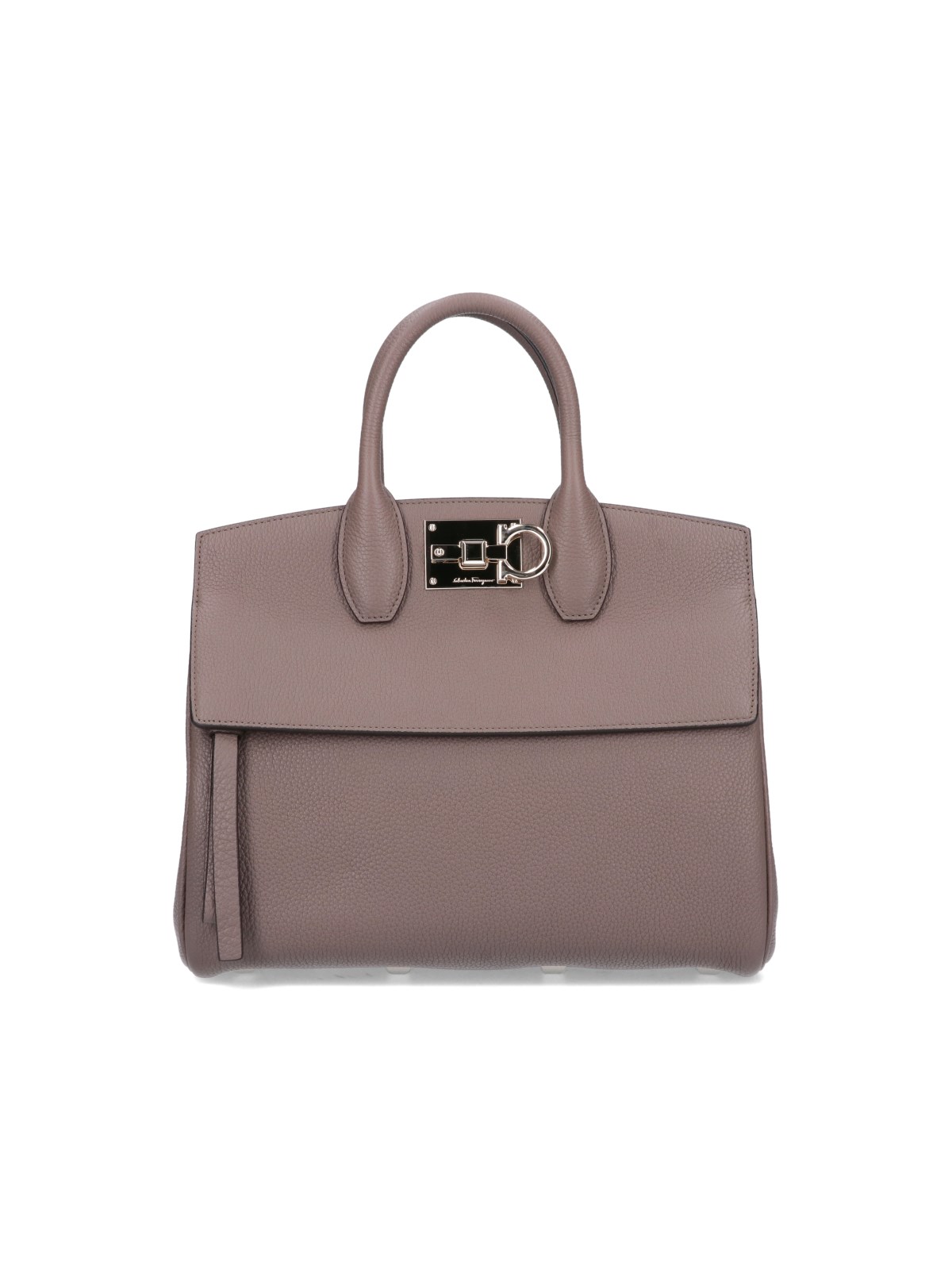 Shop Ferragamo 'studio' Handbag In Brown