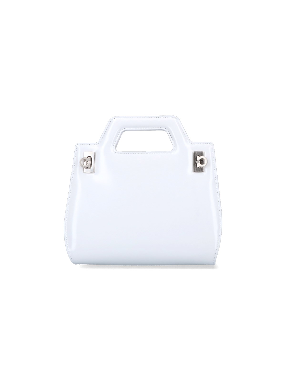 Shop Ferragamo 'wanda' Mini Bag In White