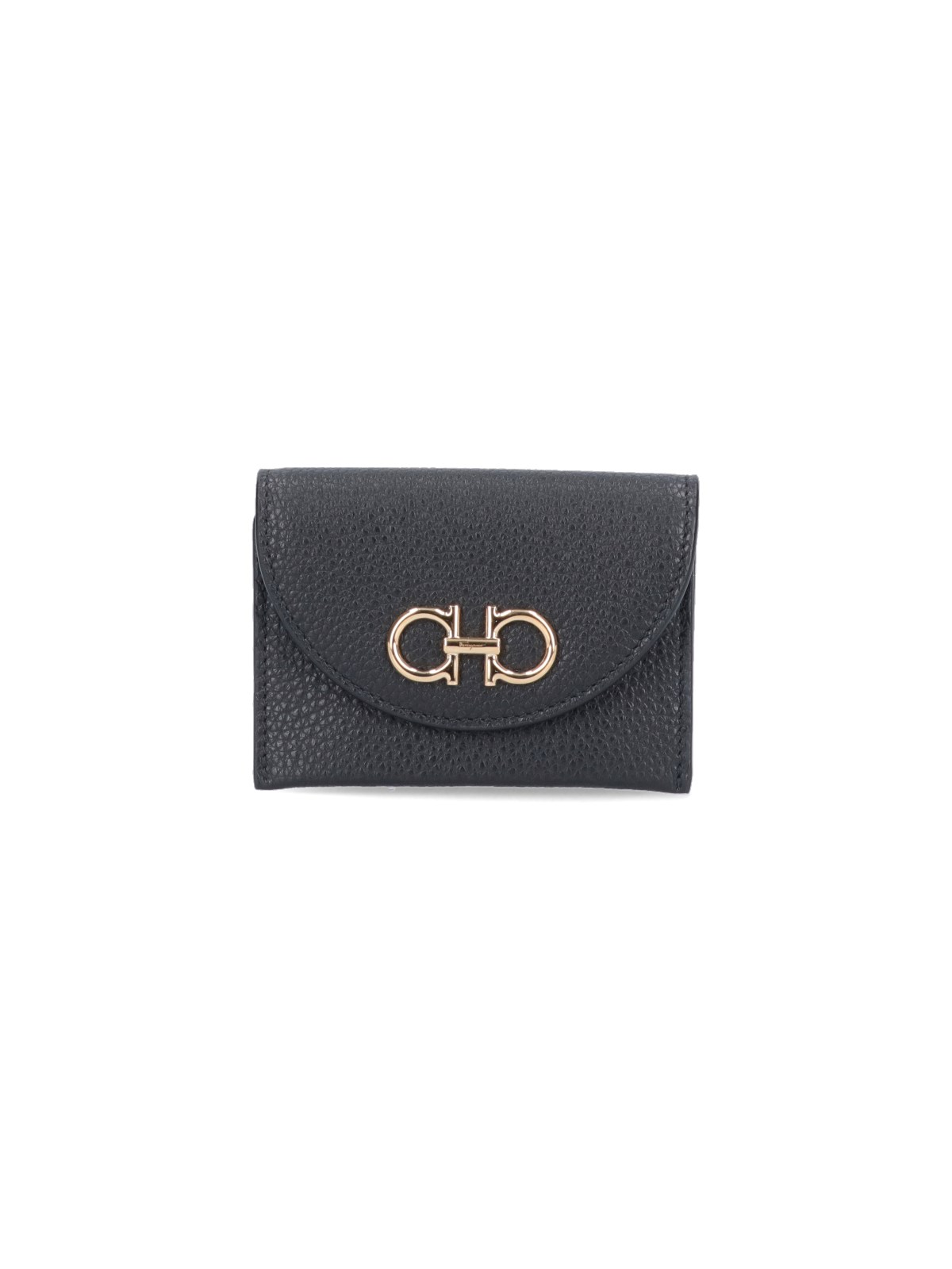Shop Ferragamo 'gancini' Card Holder In Black  