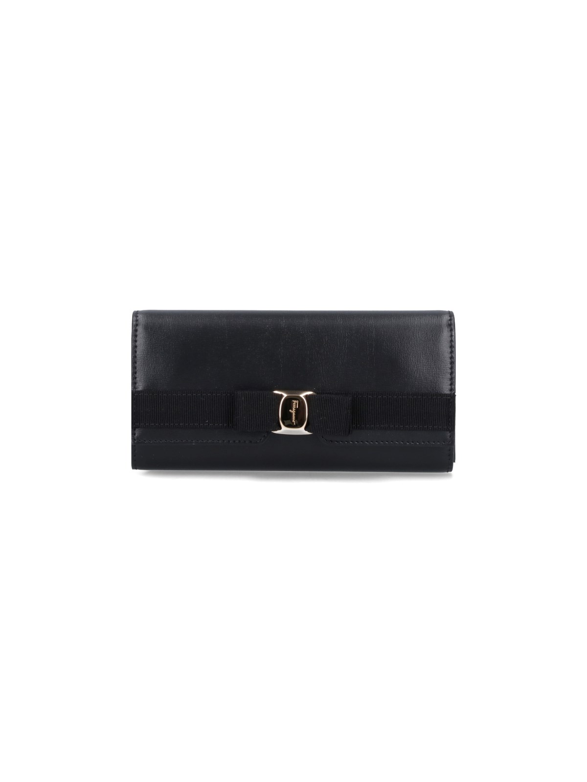 Ferragamo "vara" Wallet In Black  