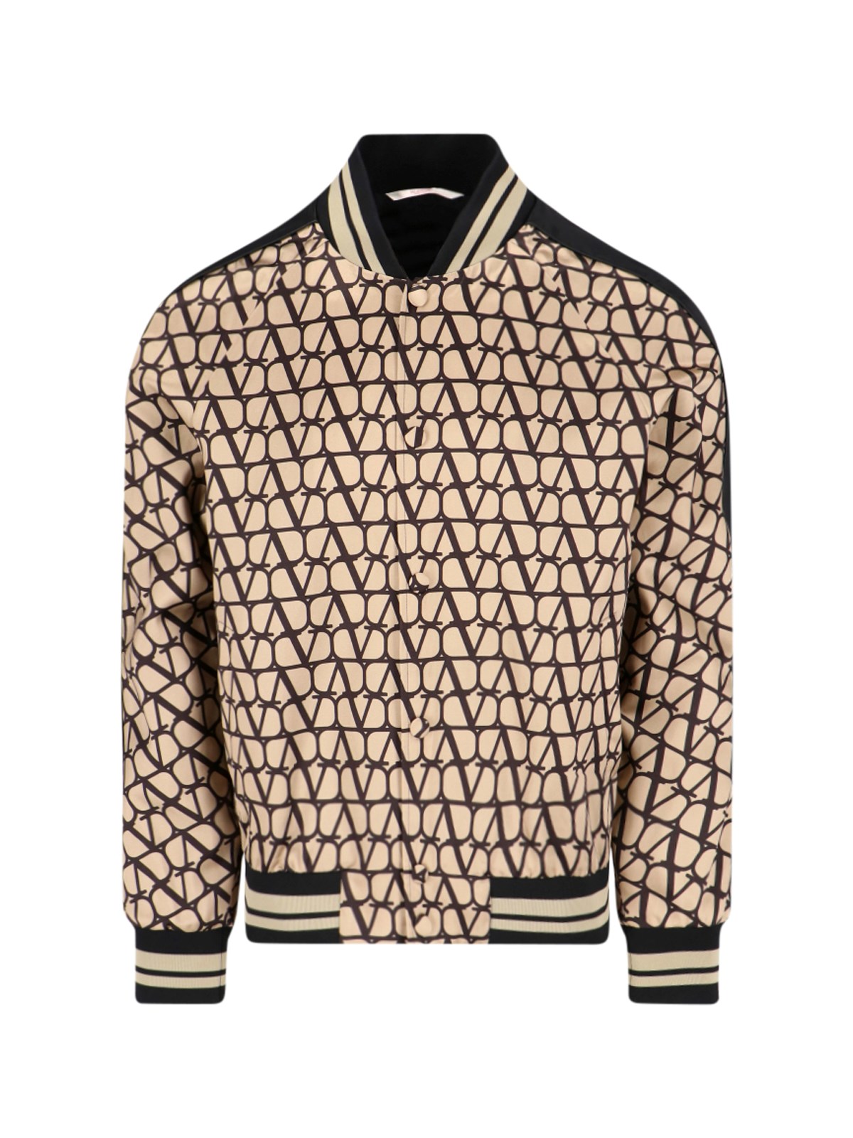 Valentino Toile Iconographe Print Bomber Jacket In Beige