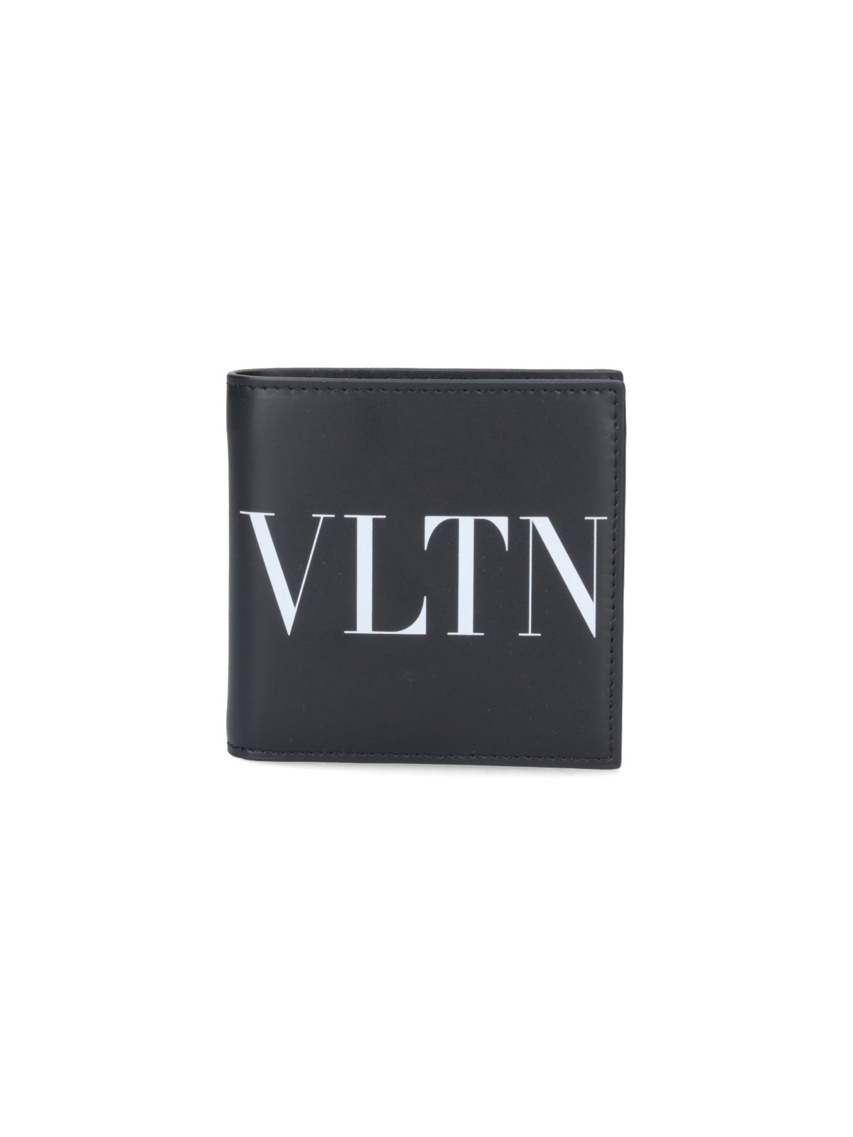 Valentino Garavani Vltn Logo Printed Wallet In Black  