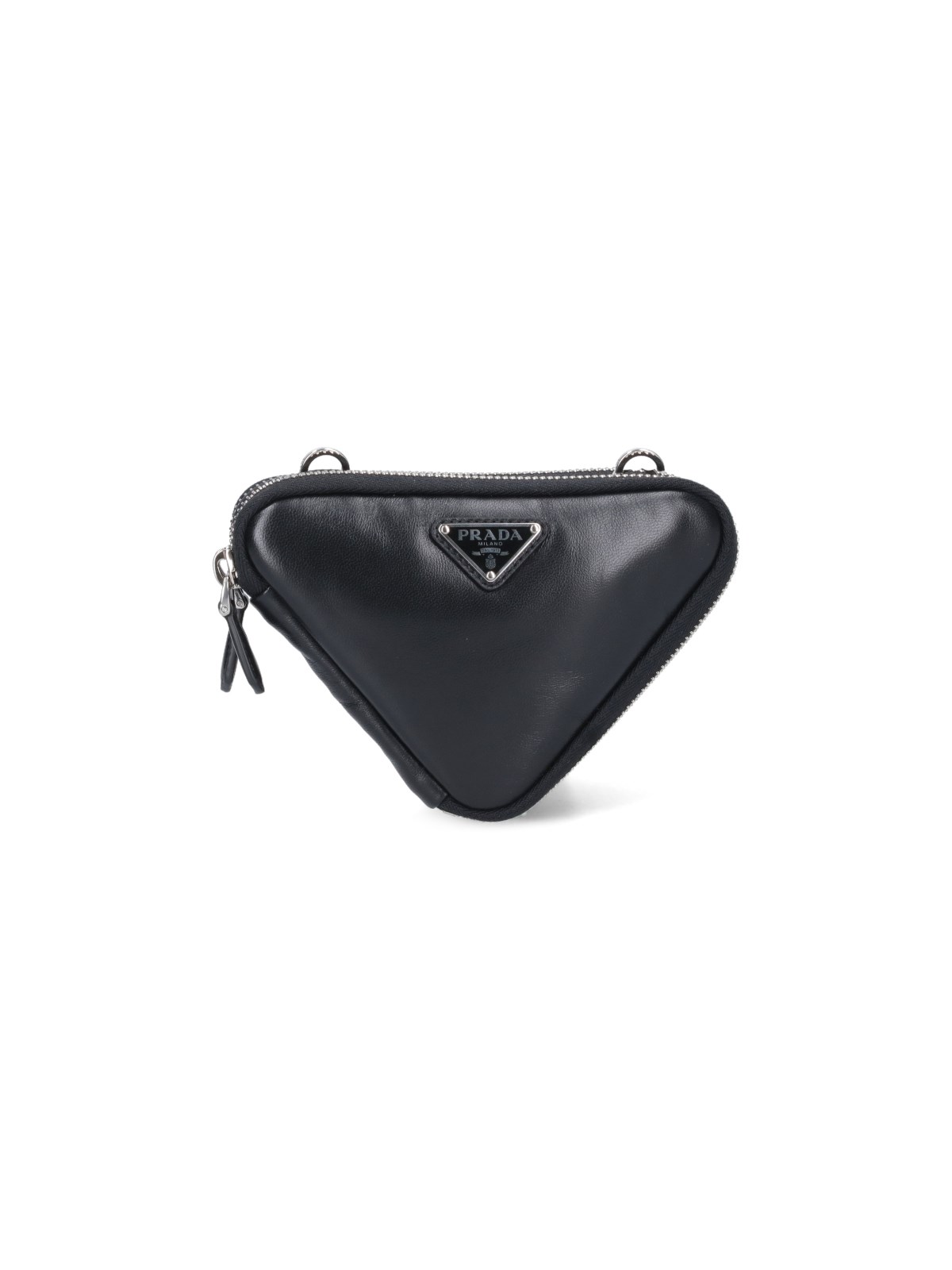 Prada Triangle Mini Bag In Black  
