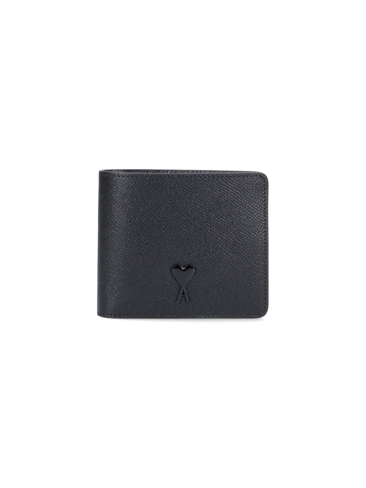 Shop Ami Alexandre Mattiussi Bi-fold Logo Wallet In Black  