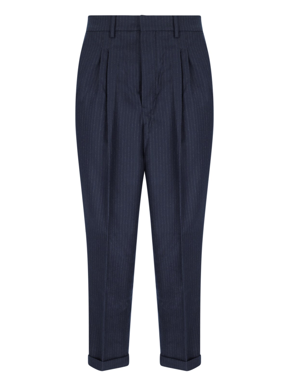 Shop Ami Alexandre Mattiussi Pinstriped Pants In Blue
