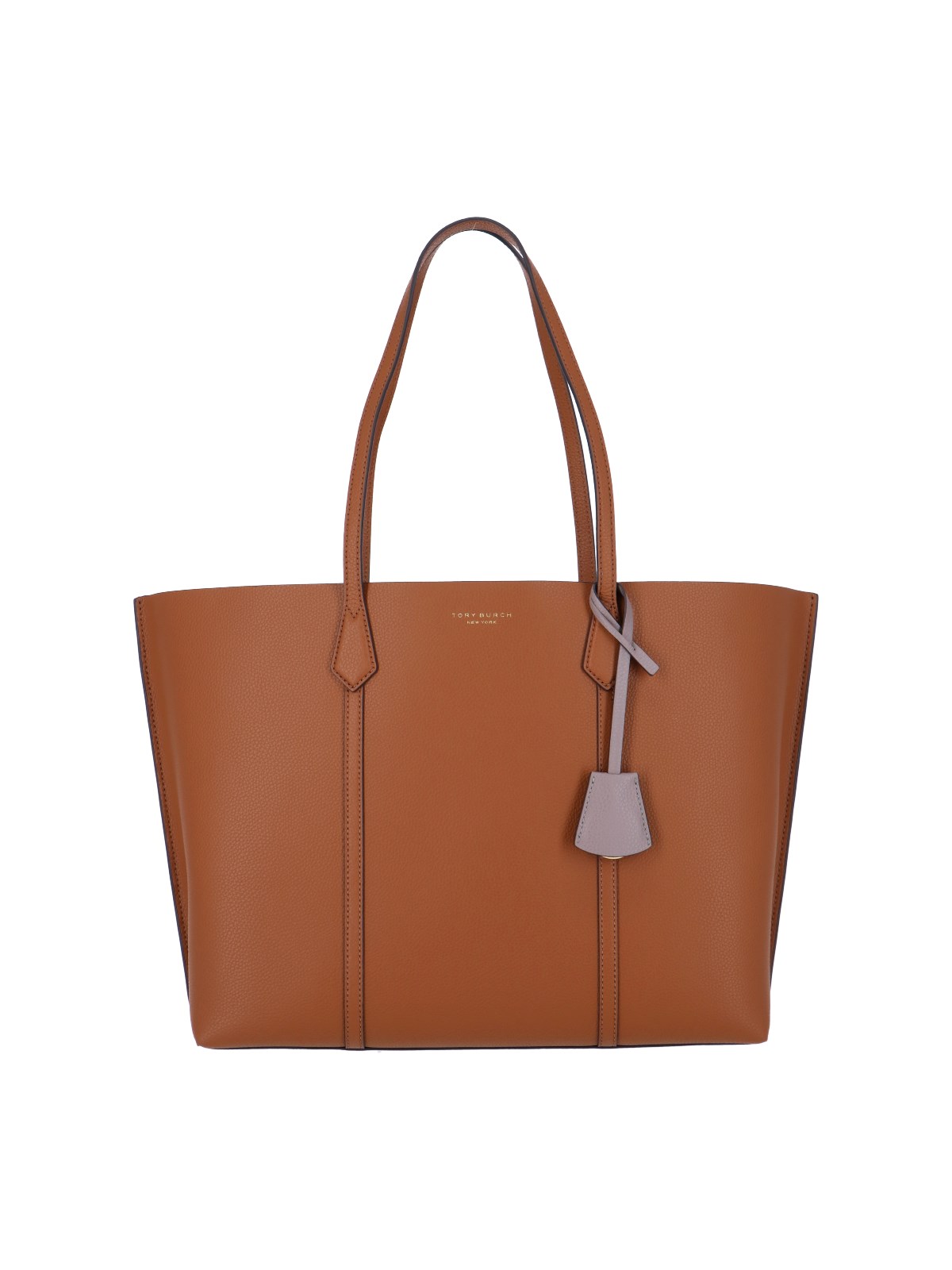 Tory Burch Perry Leather Tote Bag In Brown