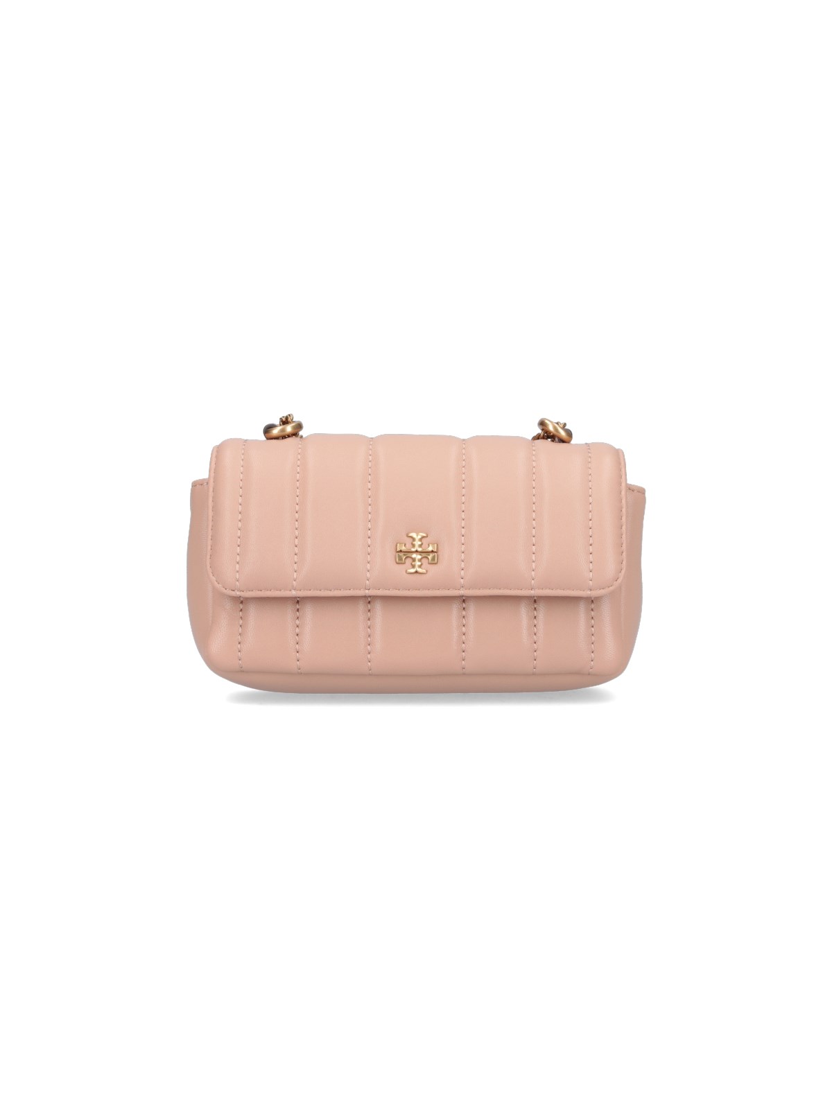 Tory Burch Mini Kira Leather Flap Bag in Pink