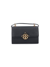 TORY BURCH: Miller bag in grained leather with logo - Black