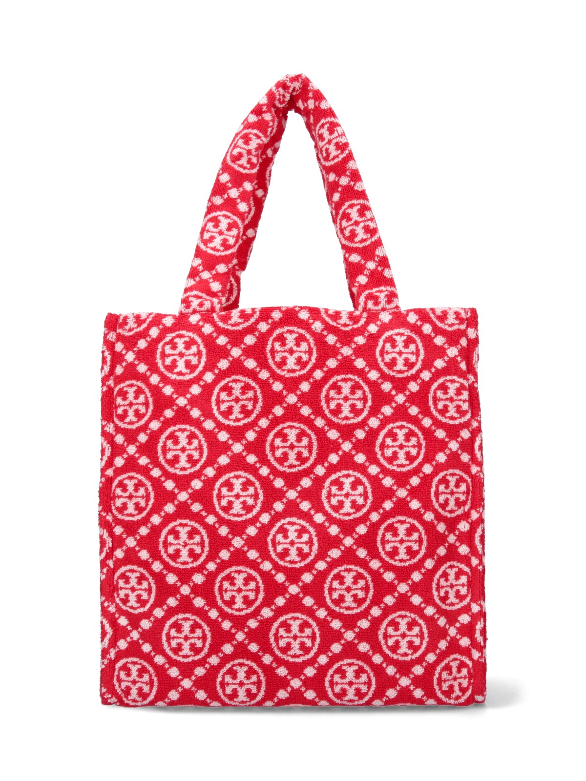 Tory Burch "t-monogram" Terry Tote Bag In Red