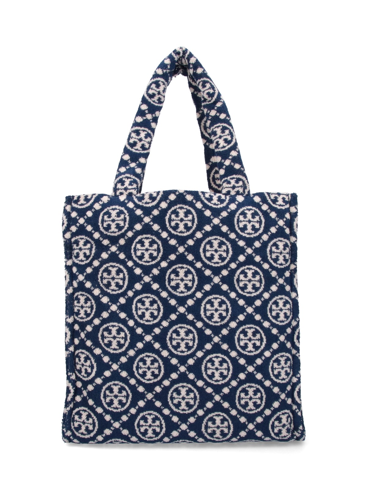 Shop Tory Burch "t-monogram" Terry Tote Bag In Blue