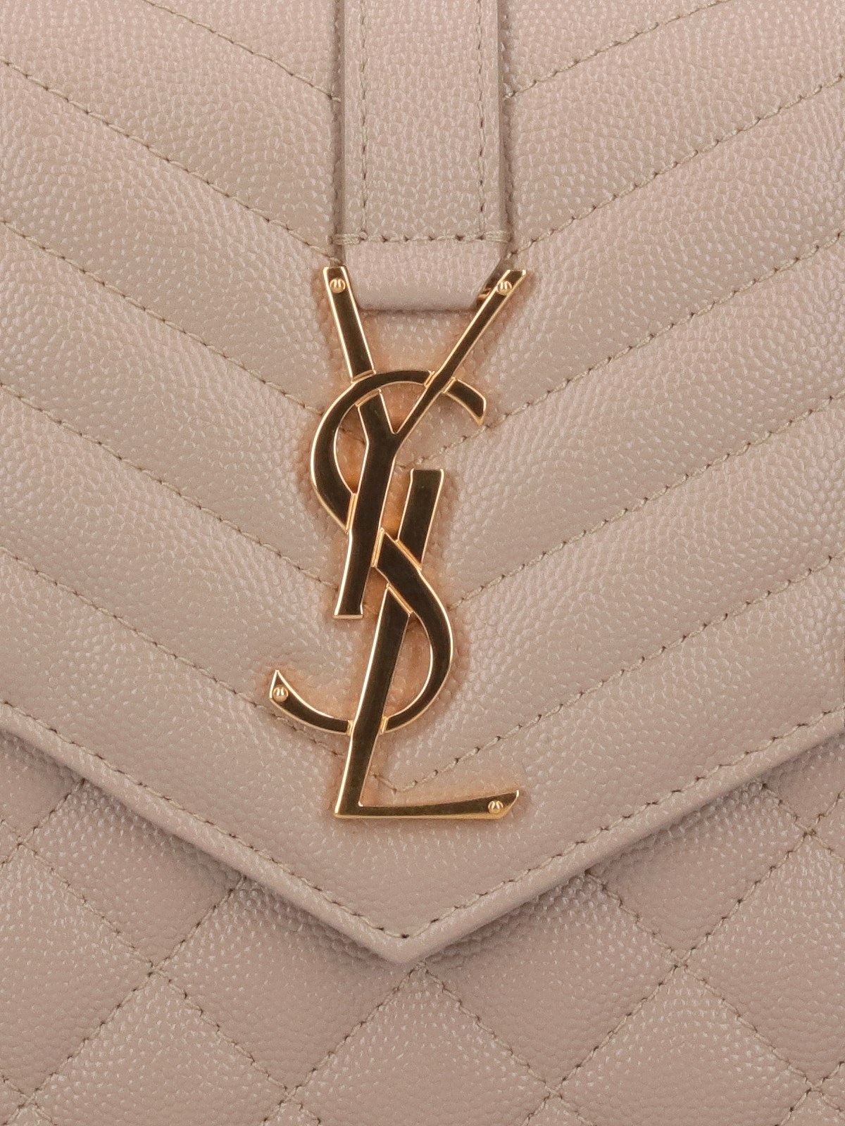 Saint Laurent Beige Tri Quilted Leather Monogram Envelope Shoulder Bag  Saint Laurent Paris