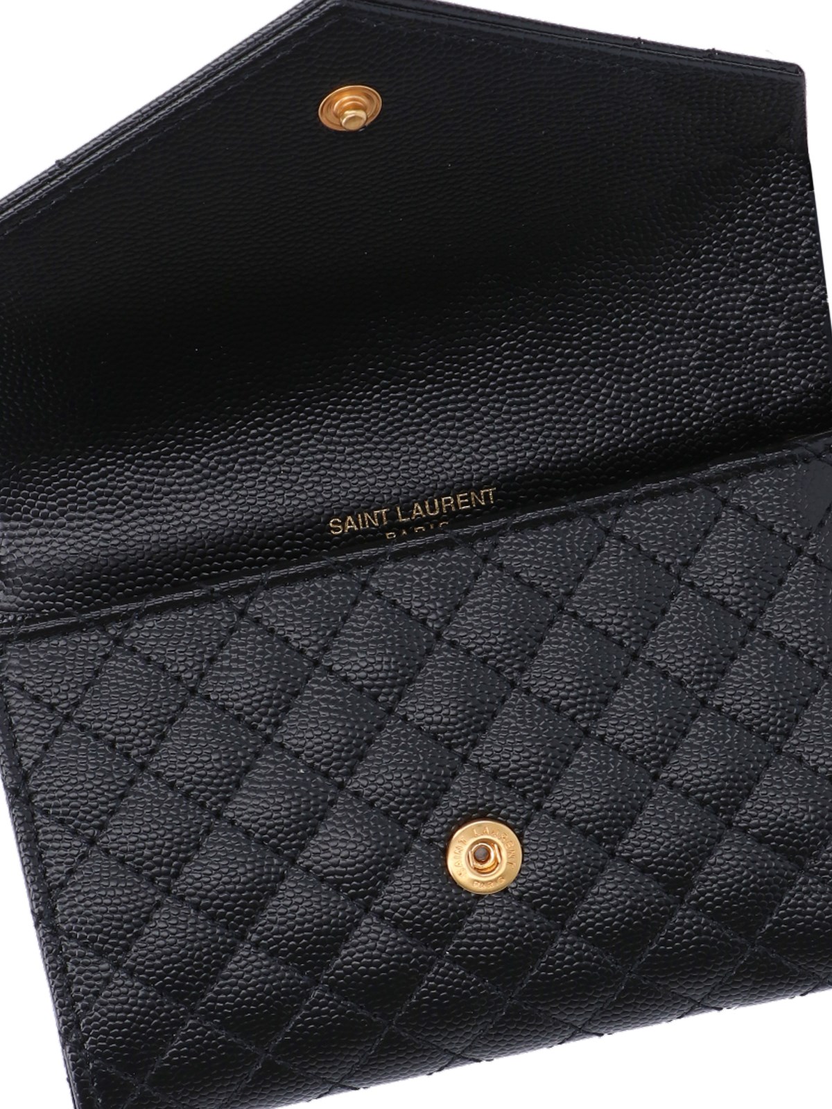 Monogram Small Leather Wallet in Black - Saint Laurent