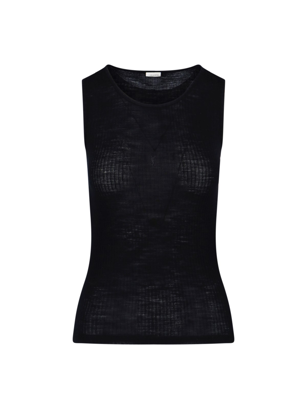 SAINT LAURENT RIBBED TOP "CASSANDRE"