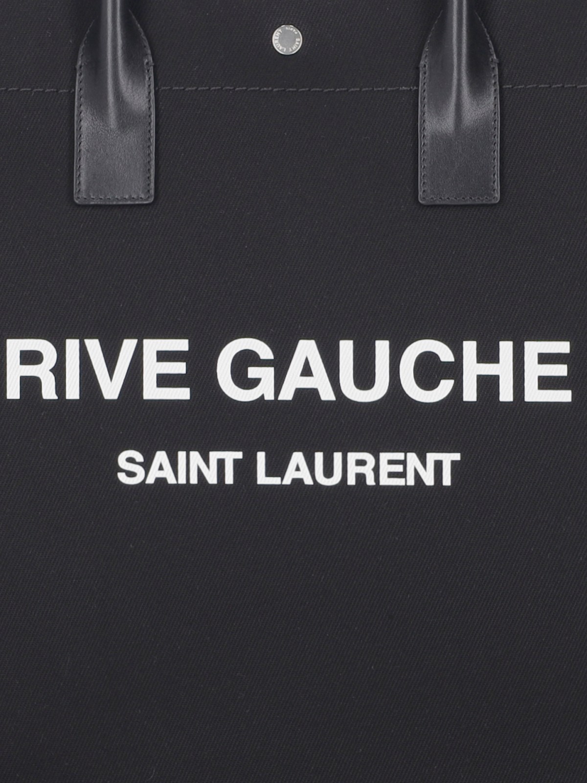 Saint Laurent Rive Gauche Maxi Canvas Tote Bag in White for Men