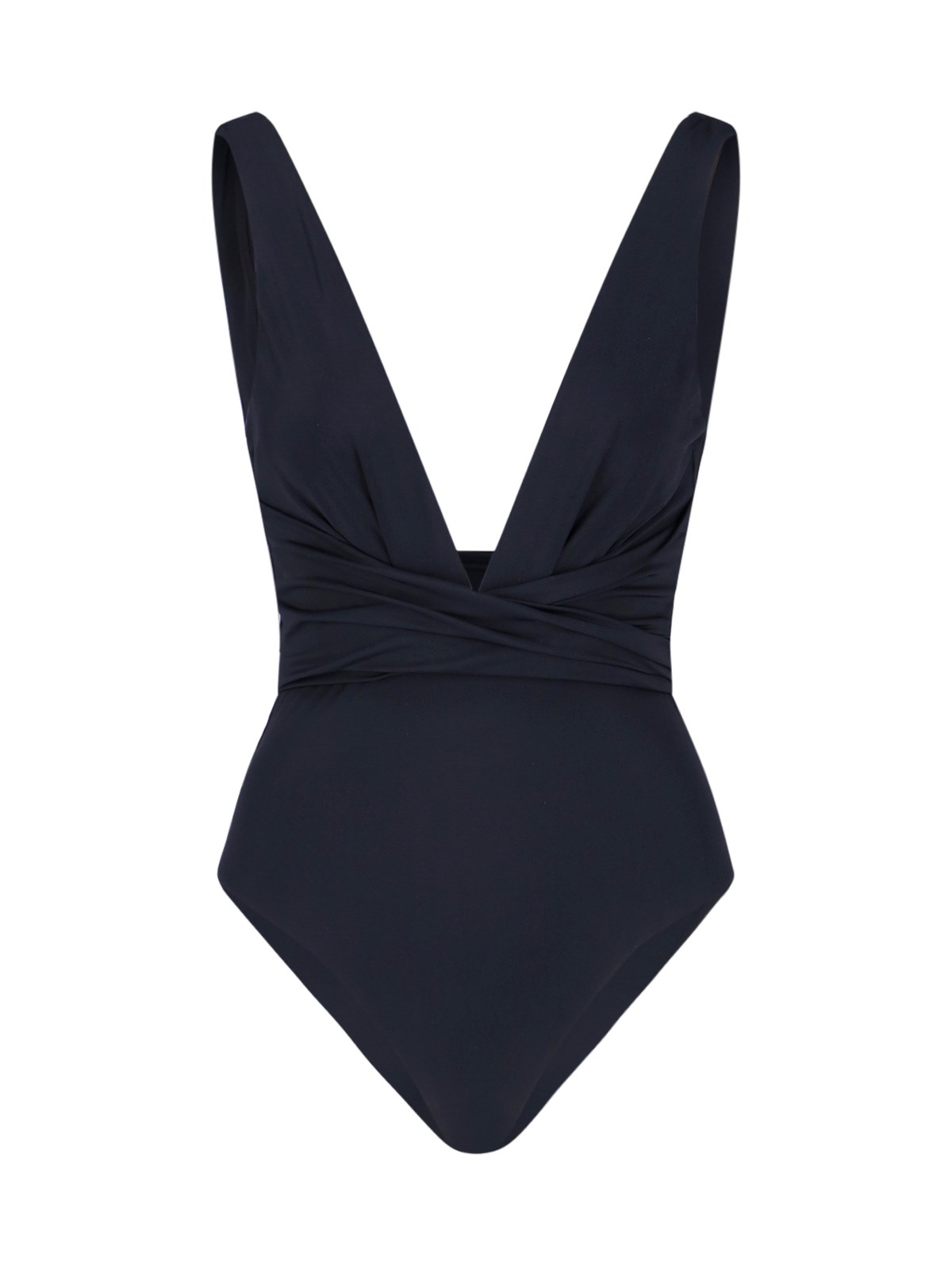 Shop Zimmermann Raie Wrap One-piece Swimsuit In Black  
