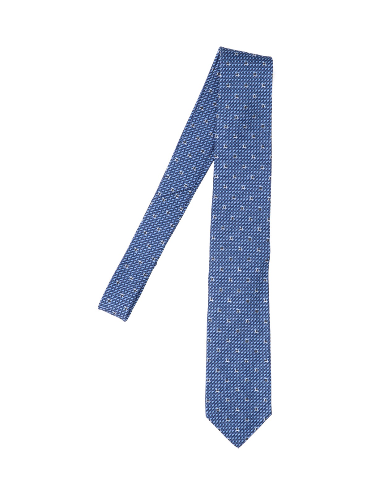 Ferragamo 'gancini' Tie In Light Blue