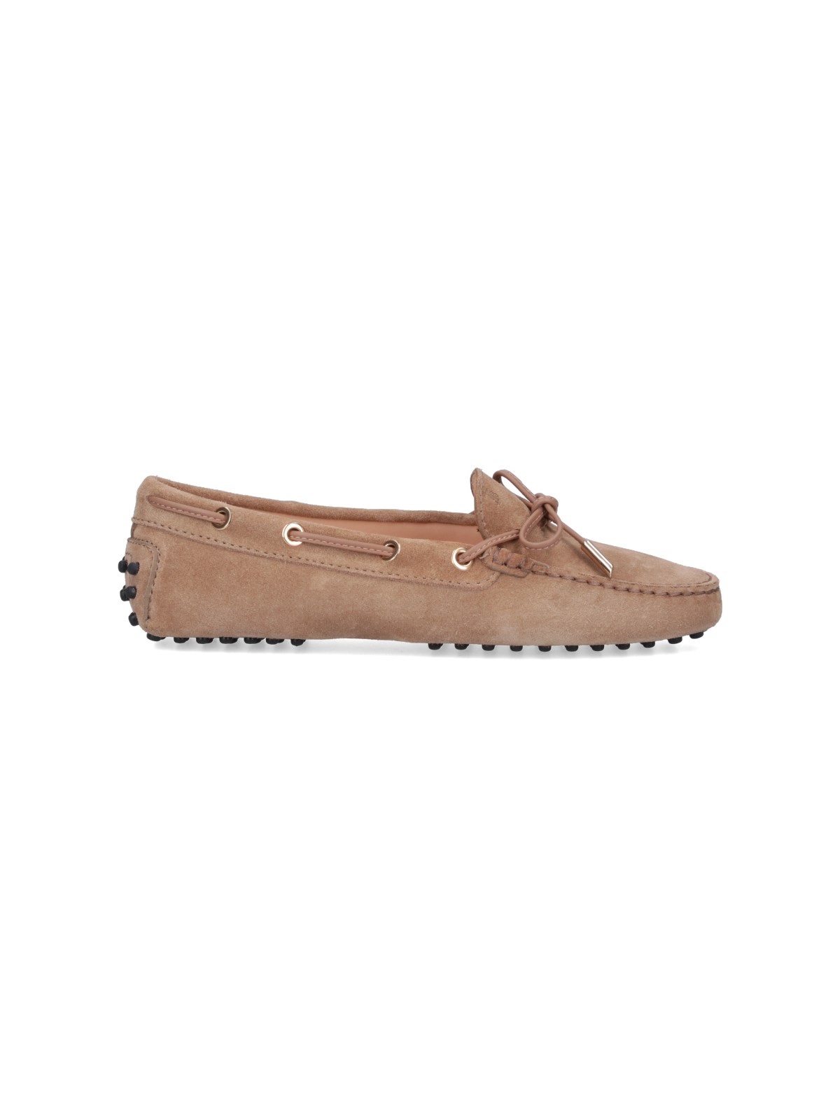 Shop Tod's "gommino" Loafers In Beige