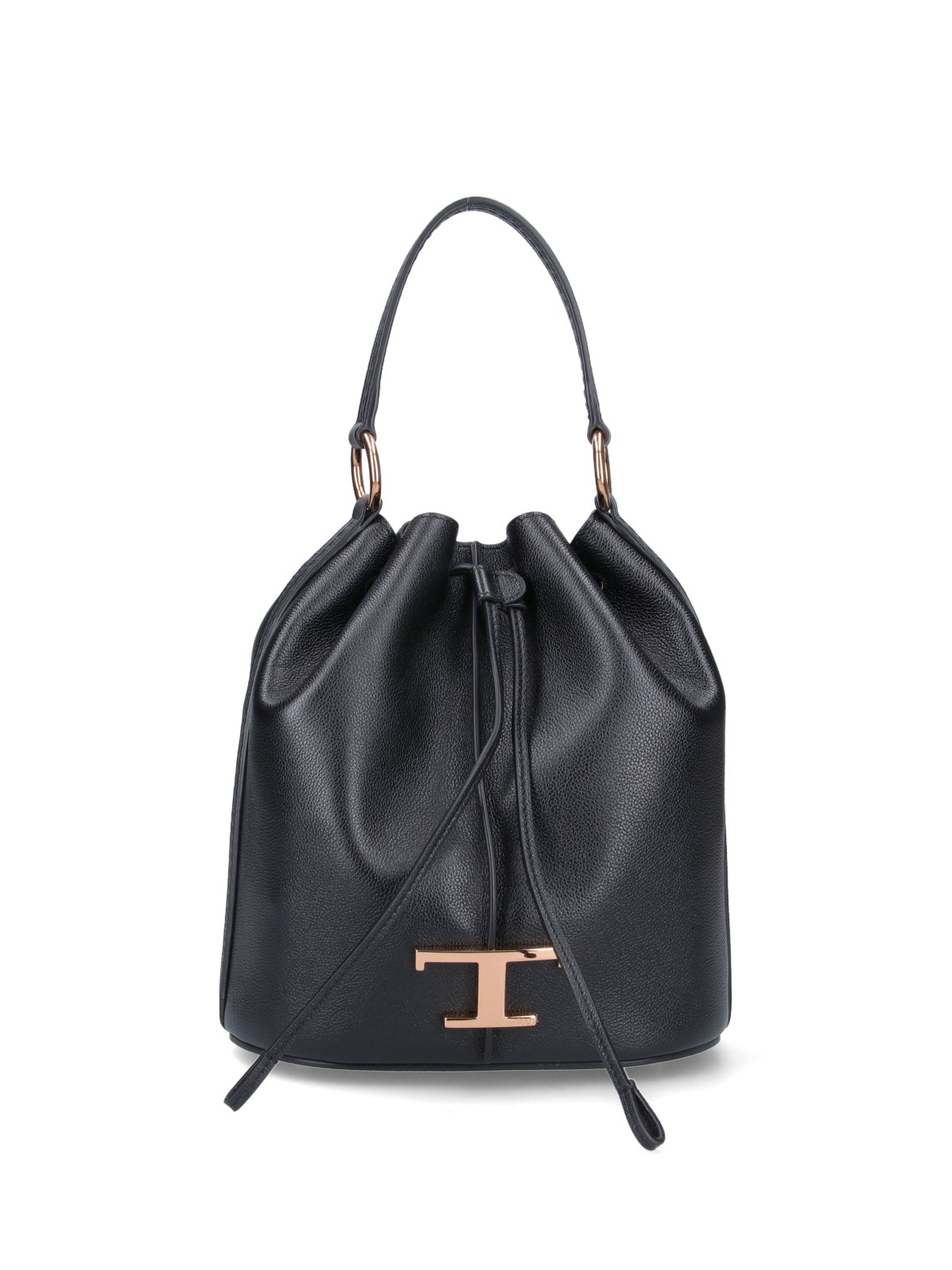 Tod's "t Timeless" Small Bucket Bag In Black  