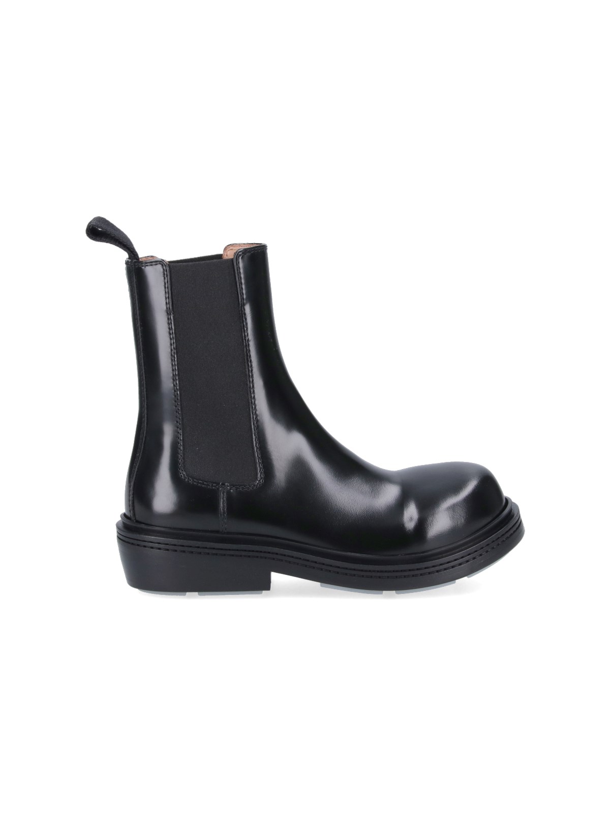 Shop Bottega Veneta 'fireman' Chelsea Ankle Boots In Black  