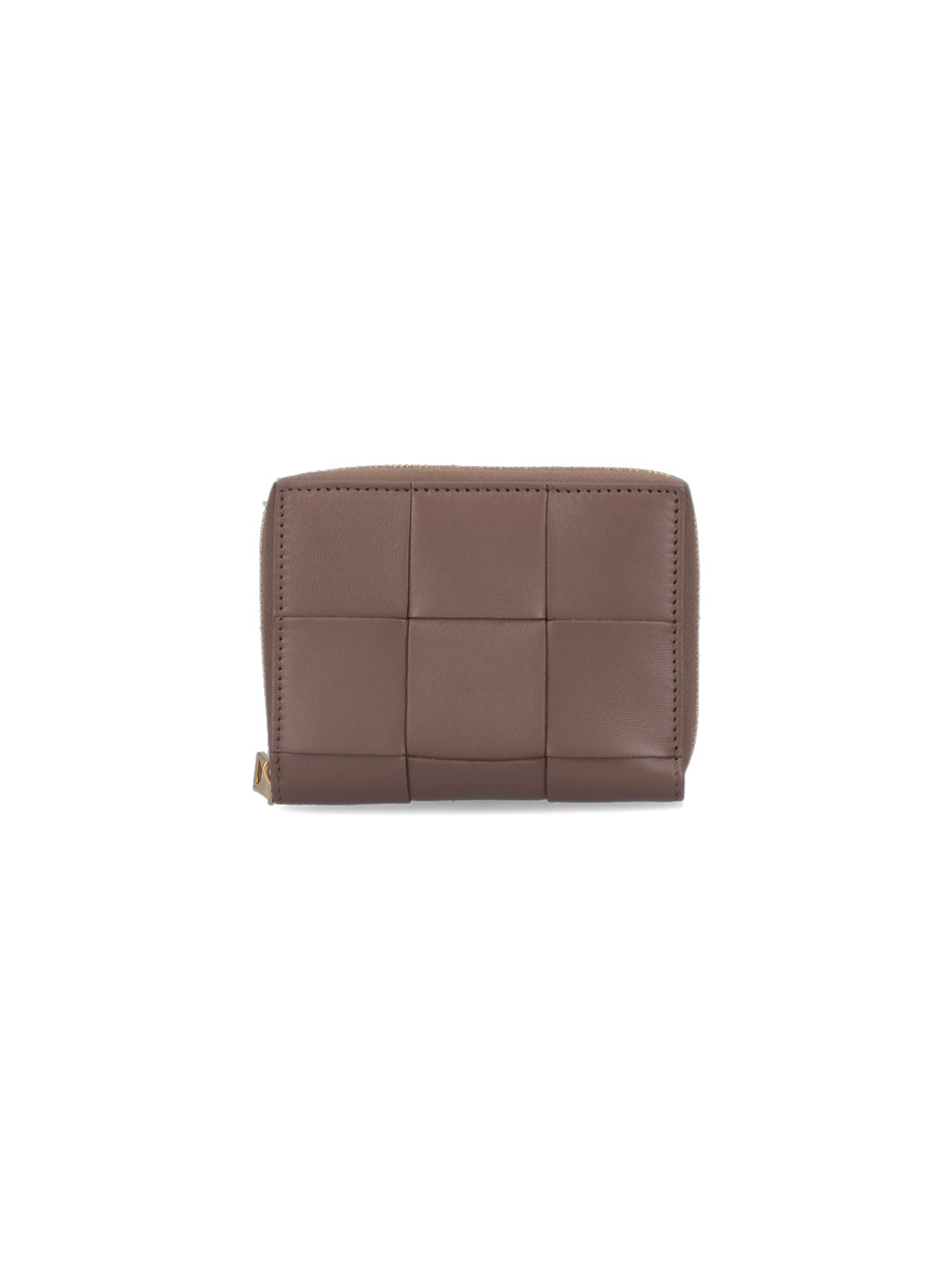 Bottega Veneta "cassette" Zip Wallet In Taupe