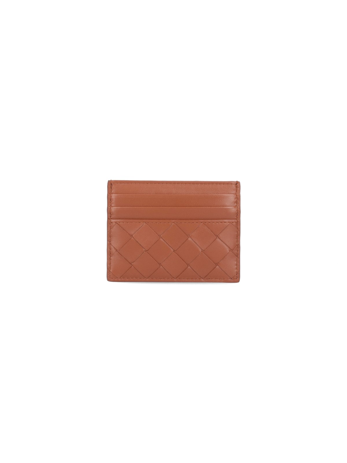 Bottega Veneta Cable Card Holder In Brown