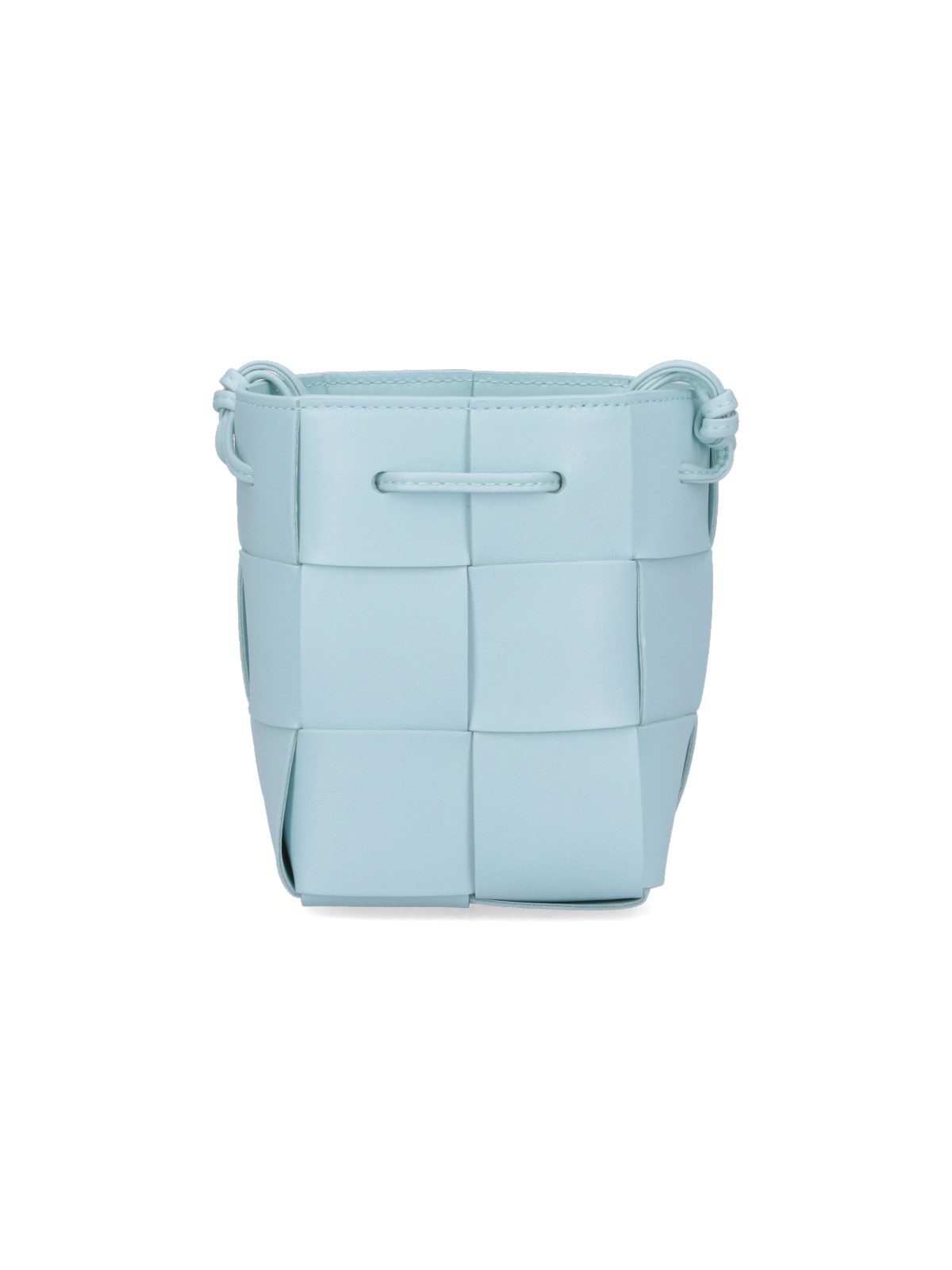 Bottega Veneta Cassette Mini Bucket Bag In Light Blue