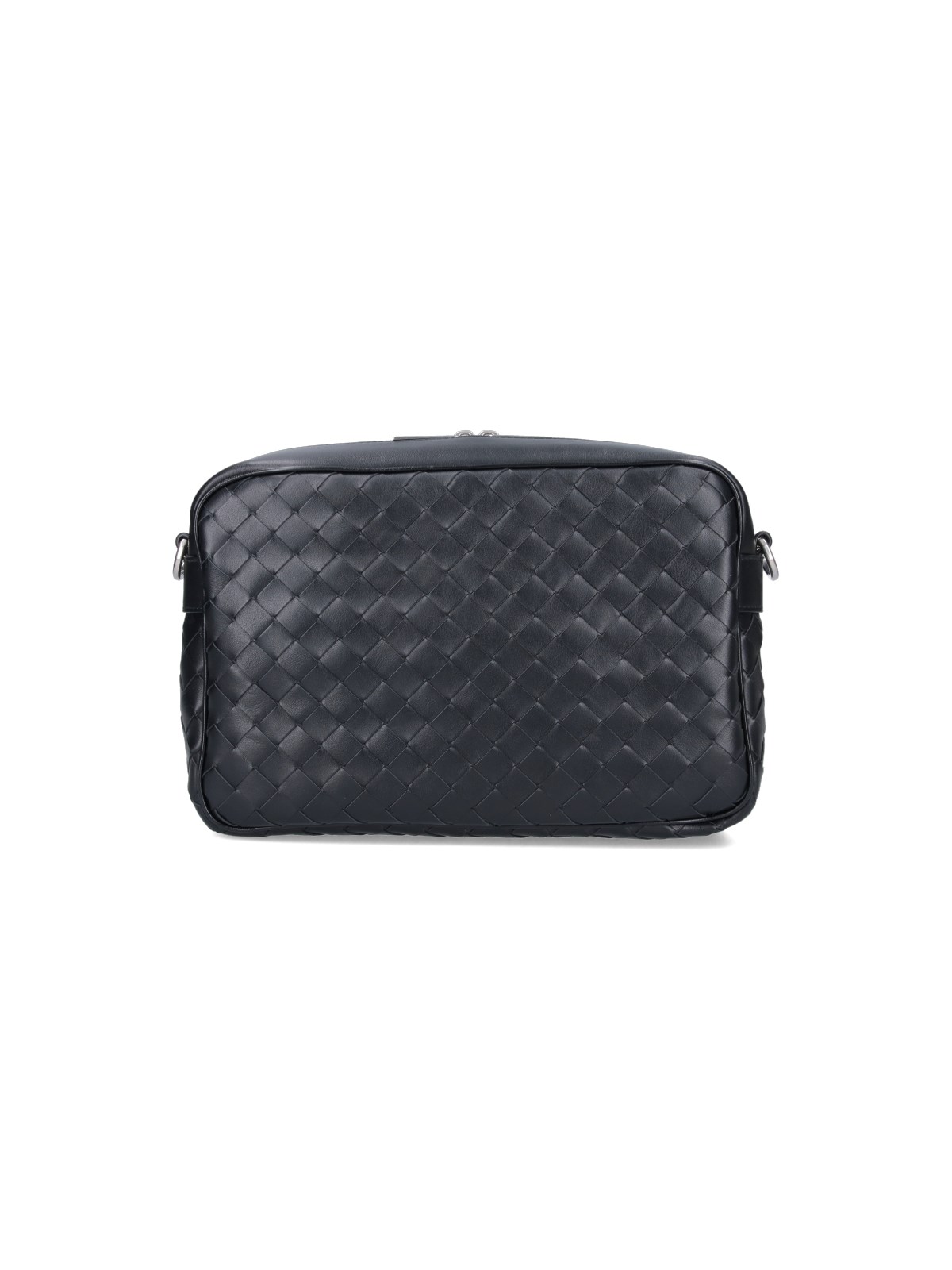 Shop Bottega Veneta "camera Braided" Medium Bag In Black  