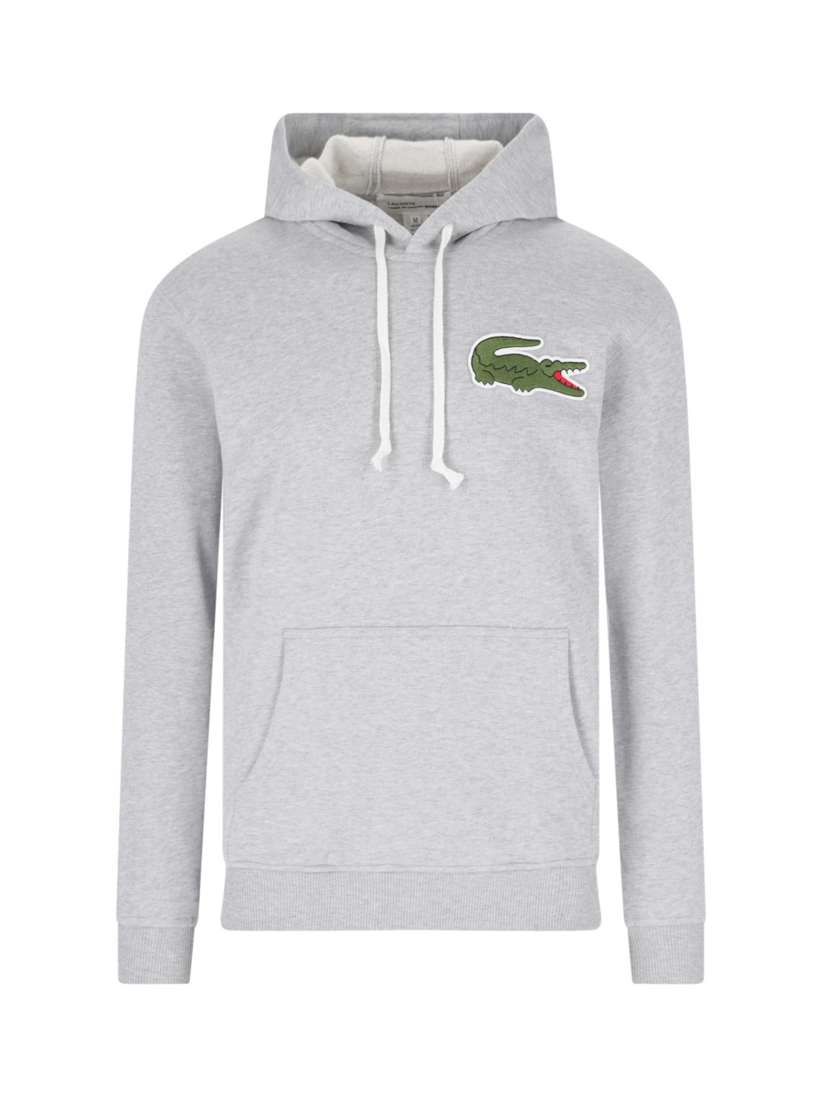 Comme Des Garçons Shirt Lacoste Big Crocodile Hoodie In Gray