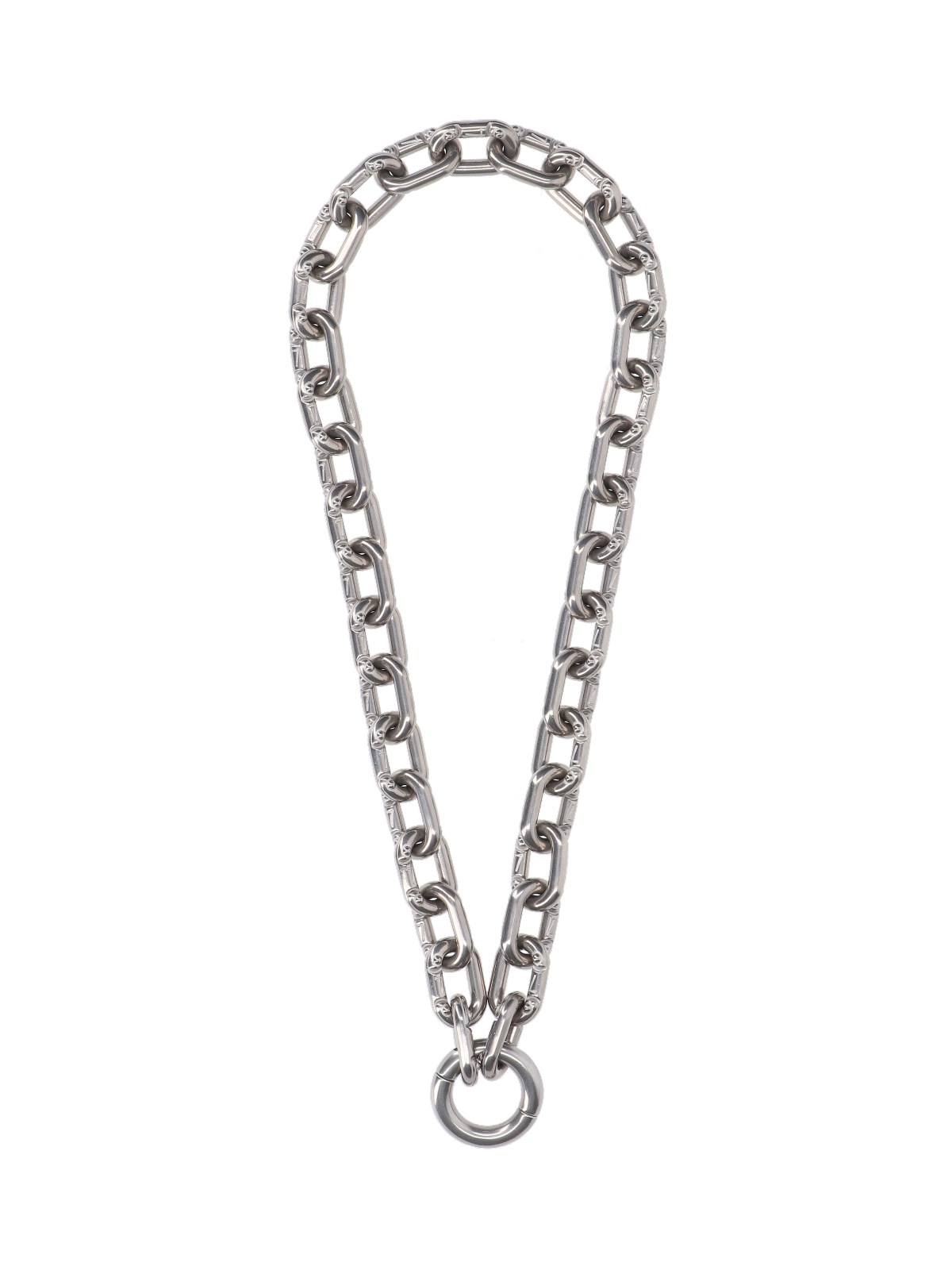 Shop Random Identities 'prince Albert' Chain Necklace In Silver