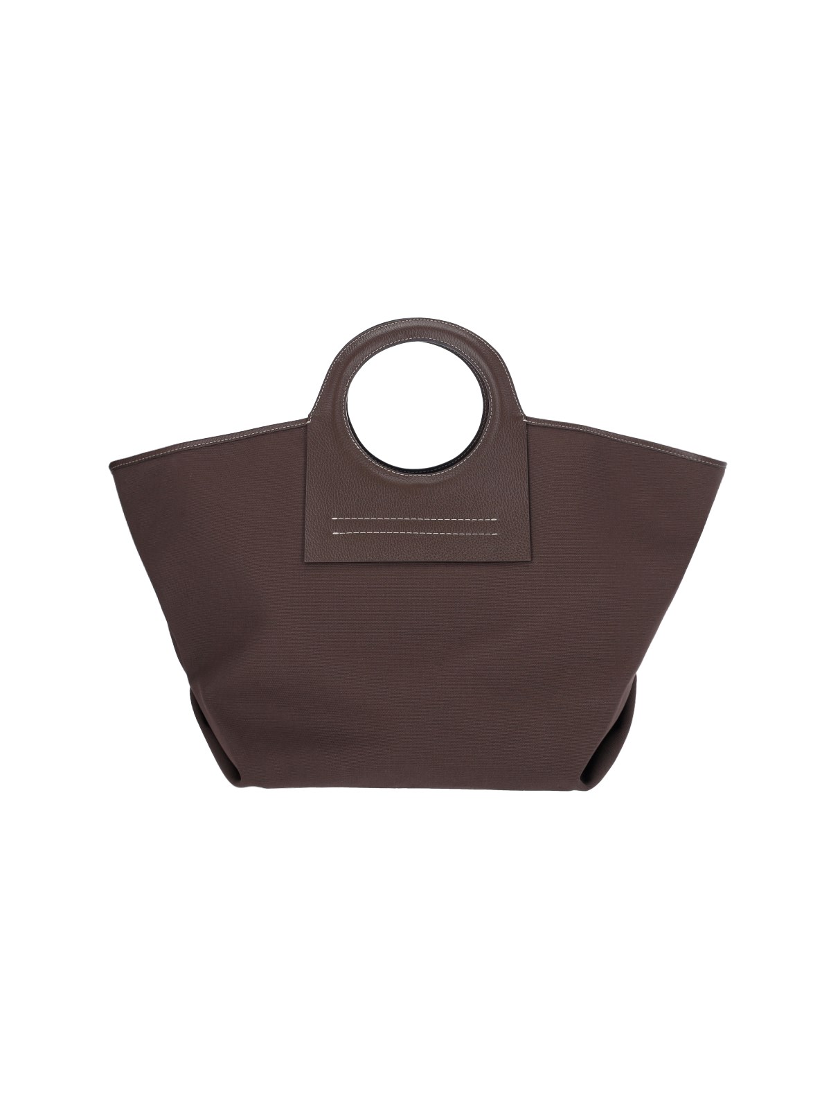 Hereu Bombon Grained-texture Tote Bag in Natural