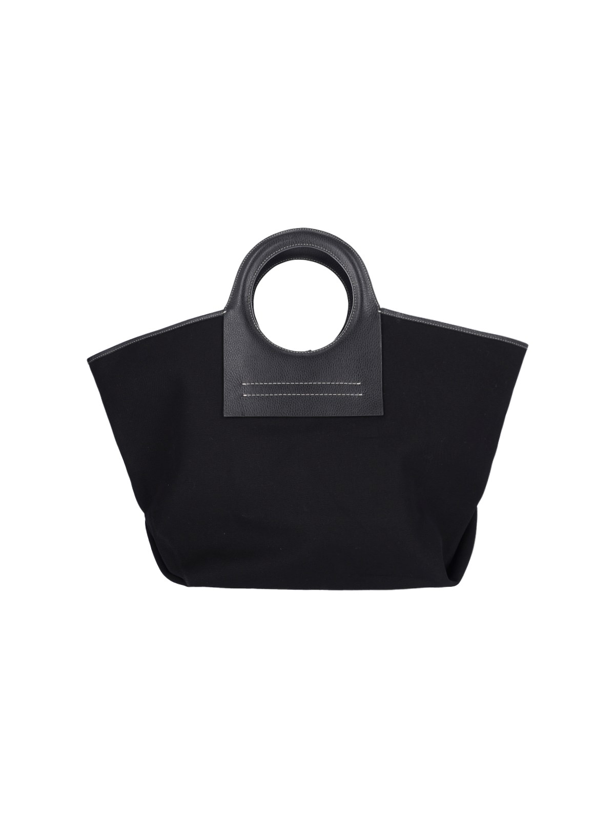 Shop Hereu 'cala L Grainy' Tote Bag In Black  