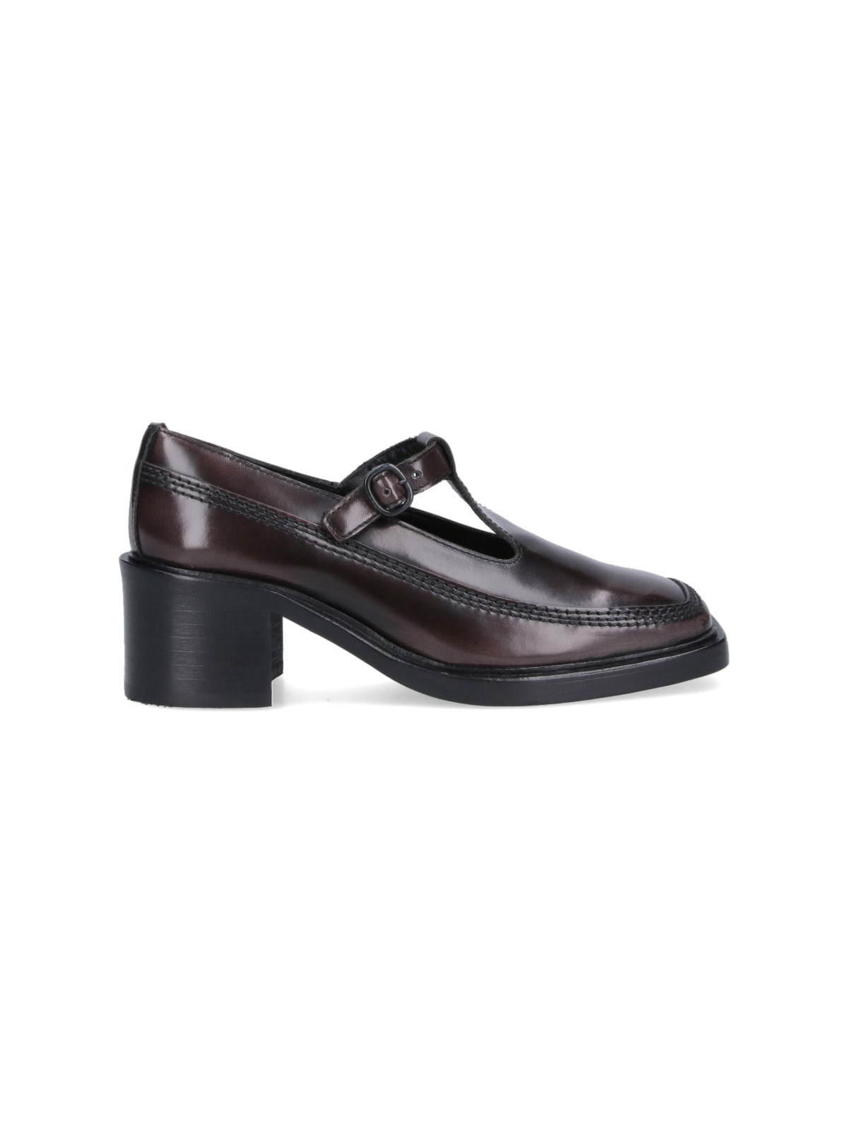 Shop Hereu 'sio' Heel Loafers In Black  