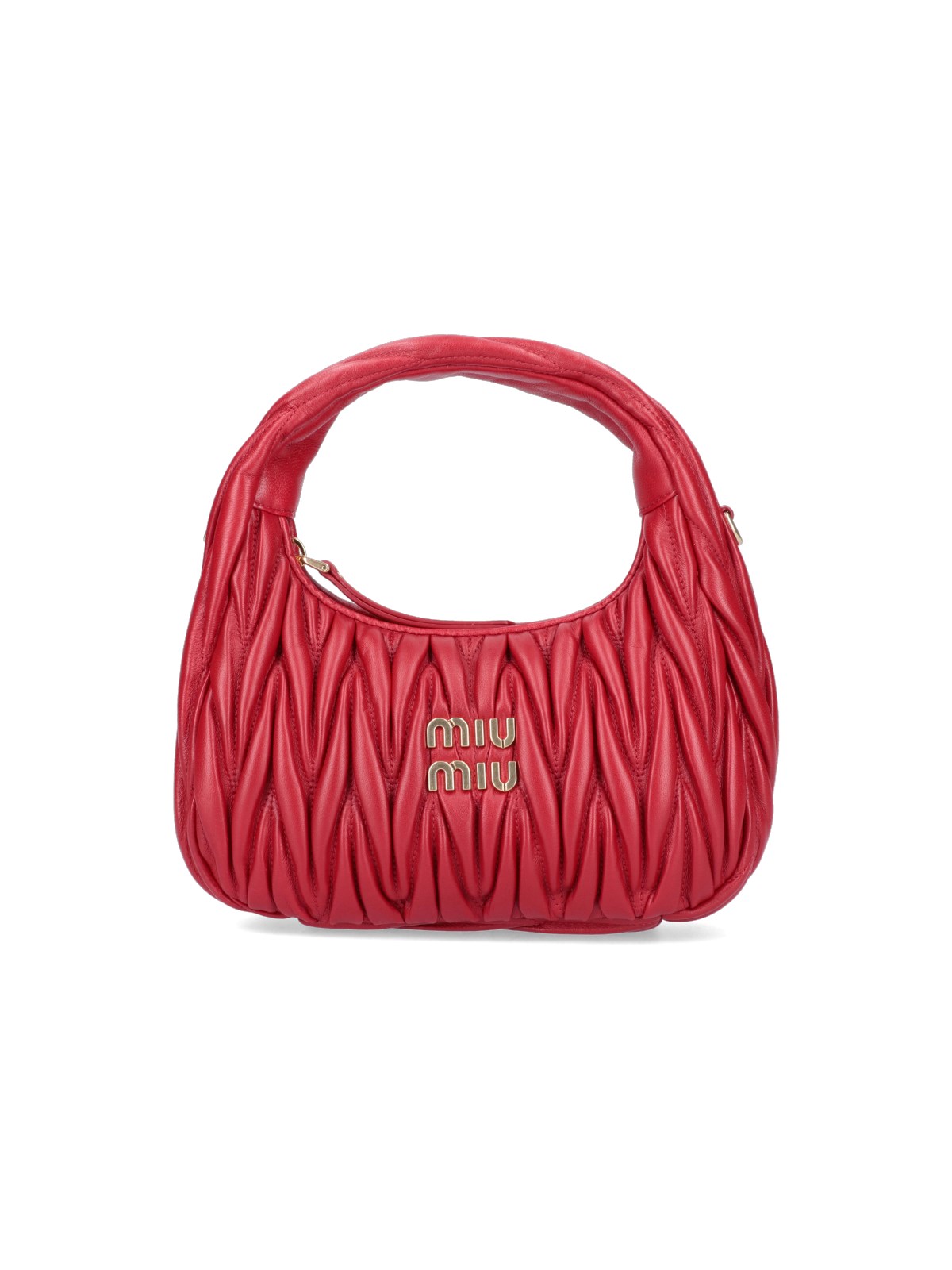 Miu Miu Women's Mini Hobo Bag - Red - Hobo Bags