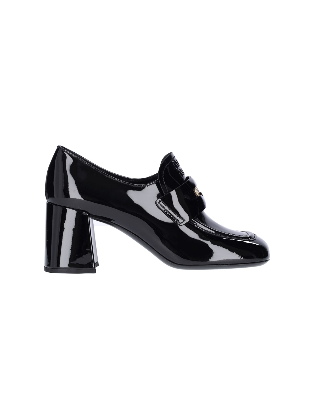 Miu Miu Loafers With "penny" Heels In Black  