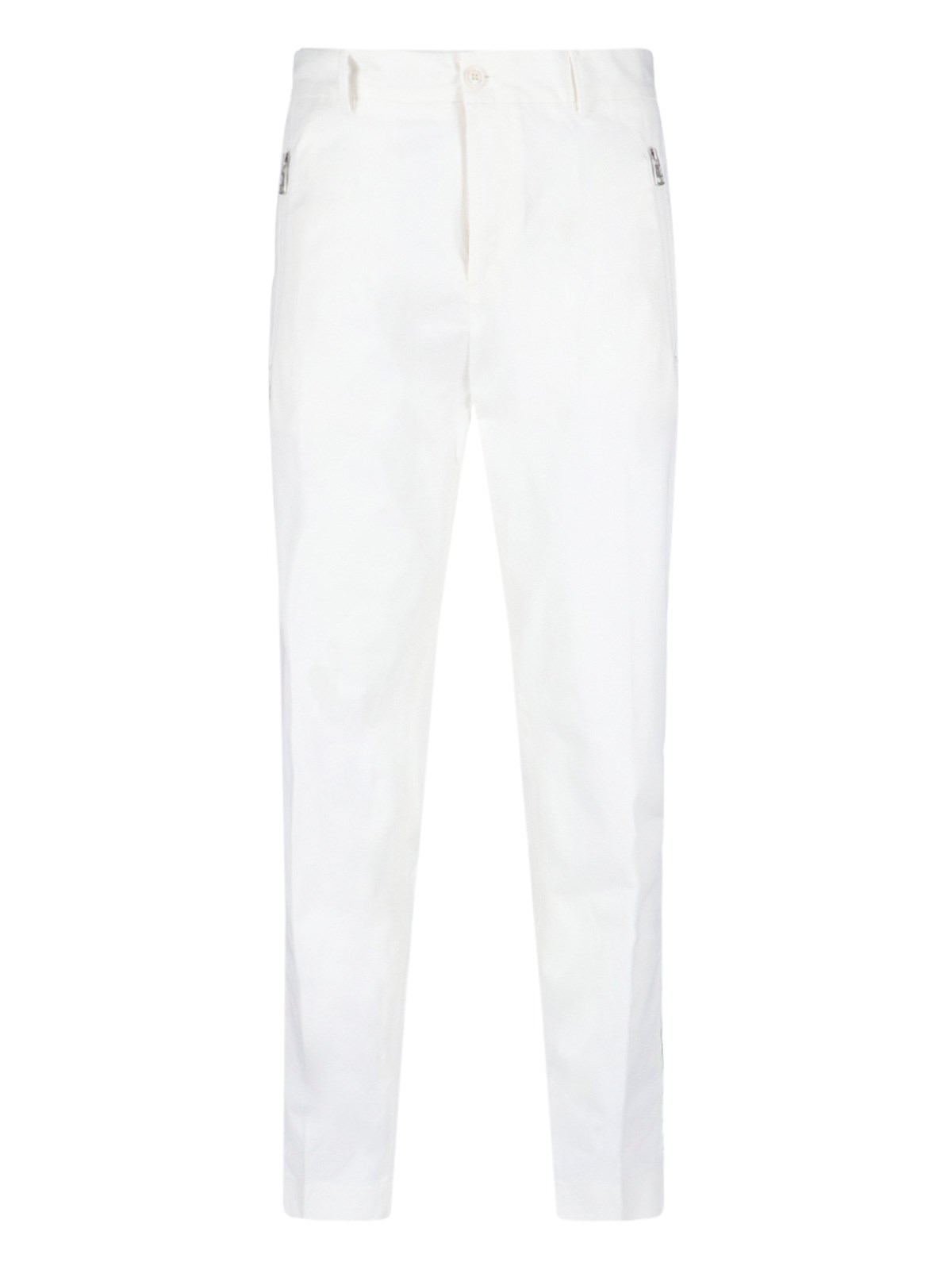 Shop Moncler Straight Pants In White