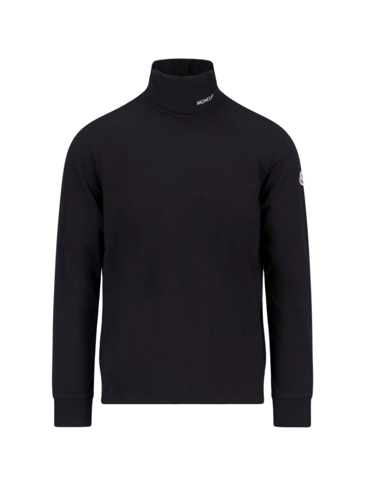 Moncler Logo Turtleneck Sweater In Black | ModeSens