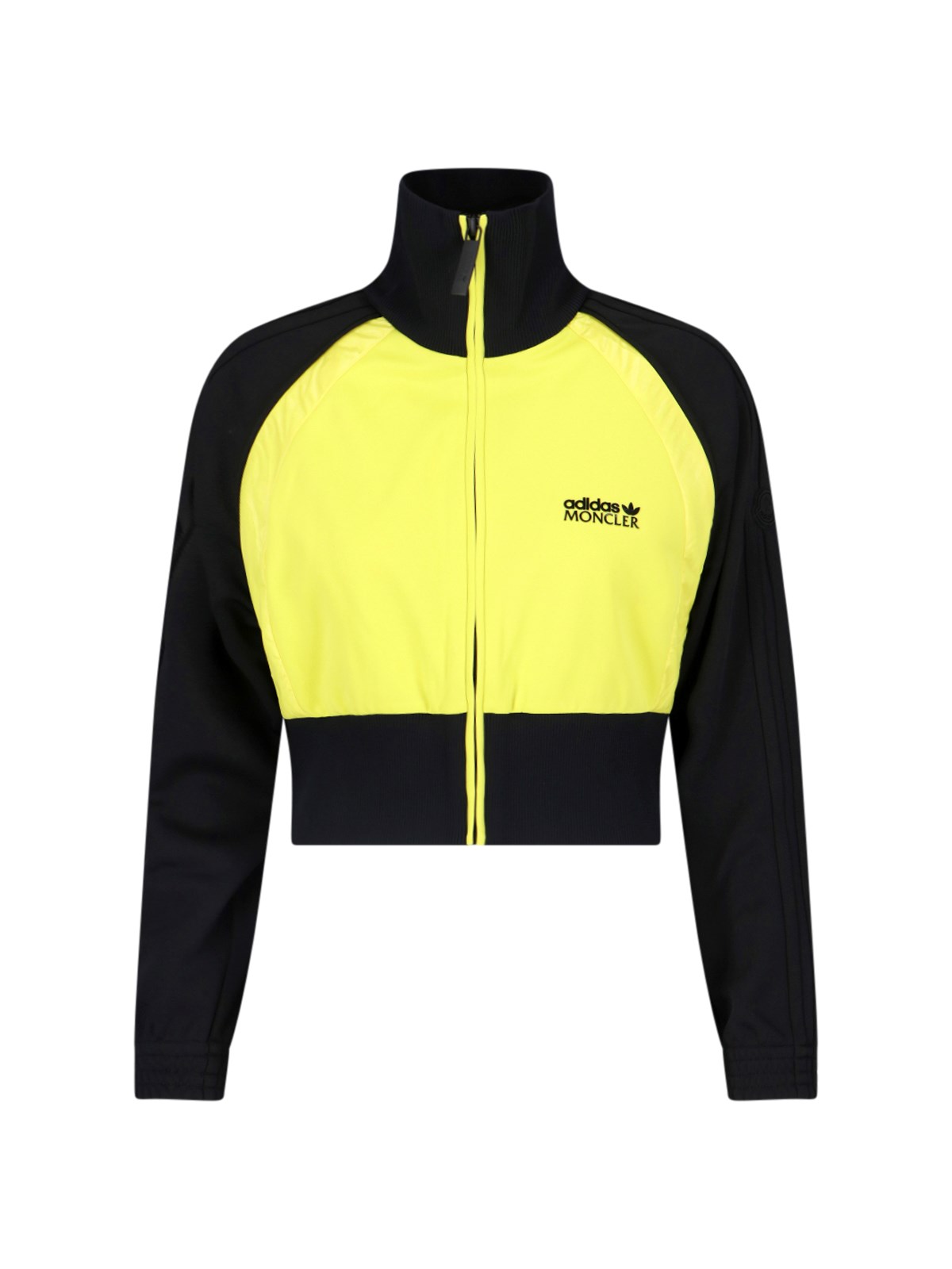Shop Moncler Genius X Adidas Cropped Sweatshirt In Yellow