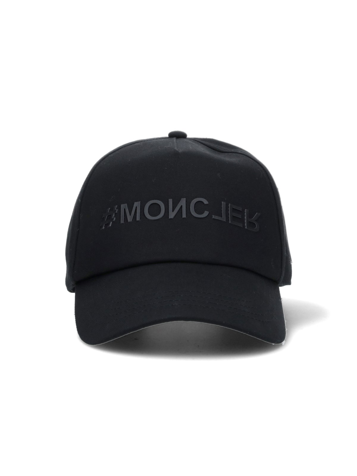 Moncler Logo印花棉棒球帽 In Nero