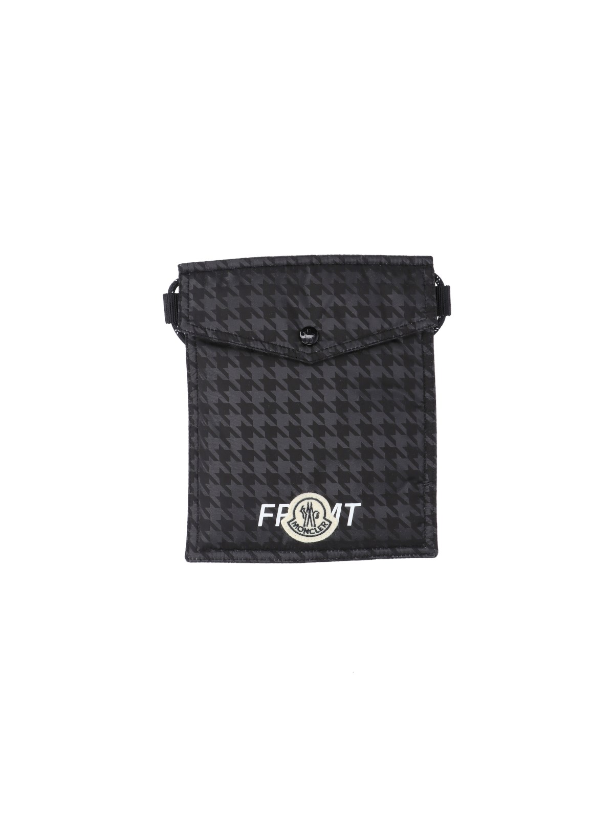 Shop Moncler Genius X Fragment Smartphone Holder With Shoulder Strap In Black  