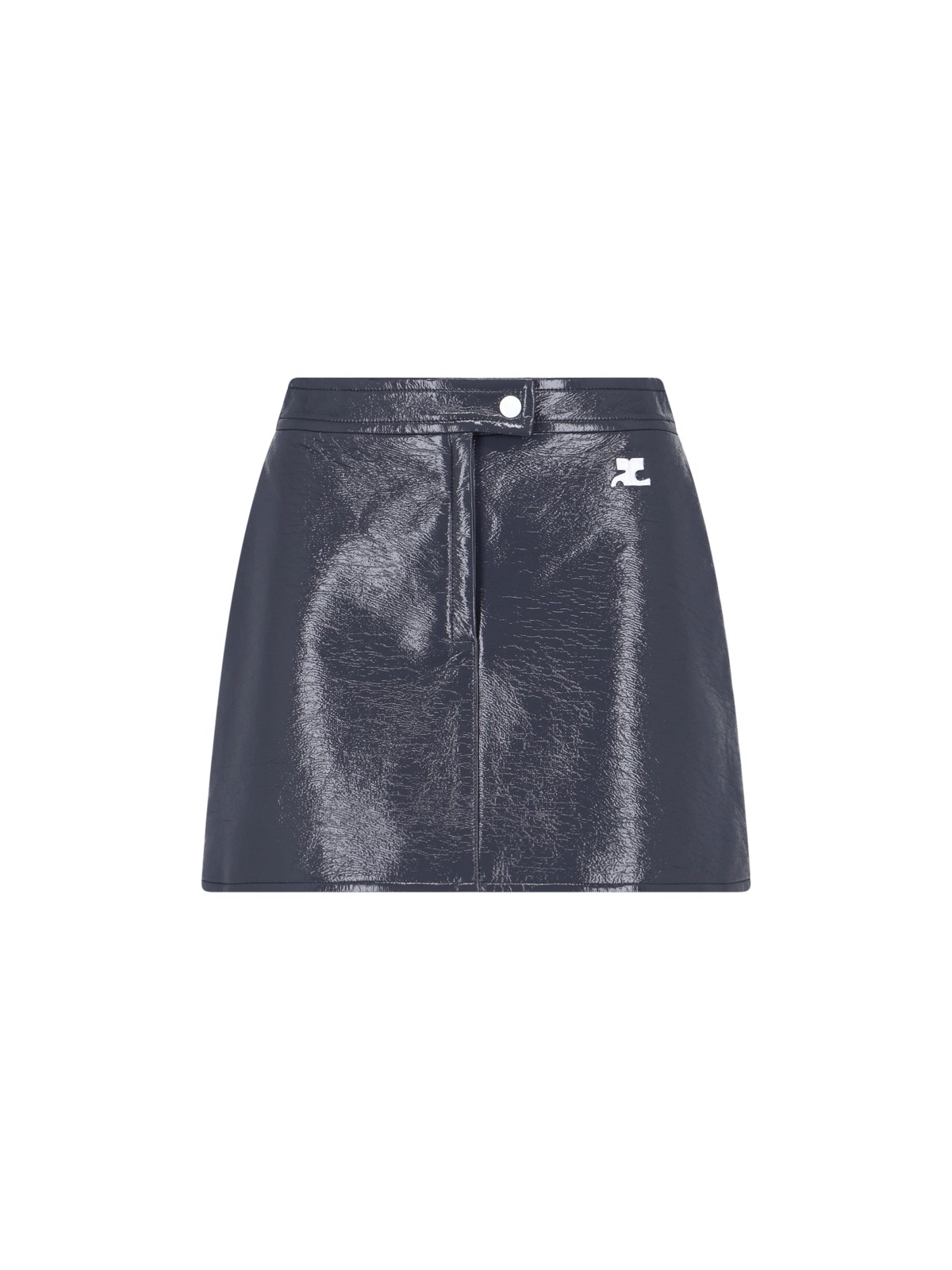 Shop Courrèges Mini Skirt "reedition" In Gray